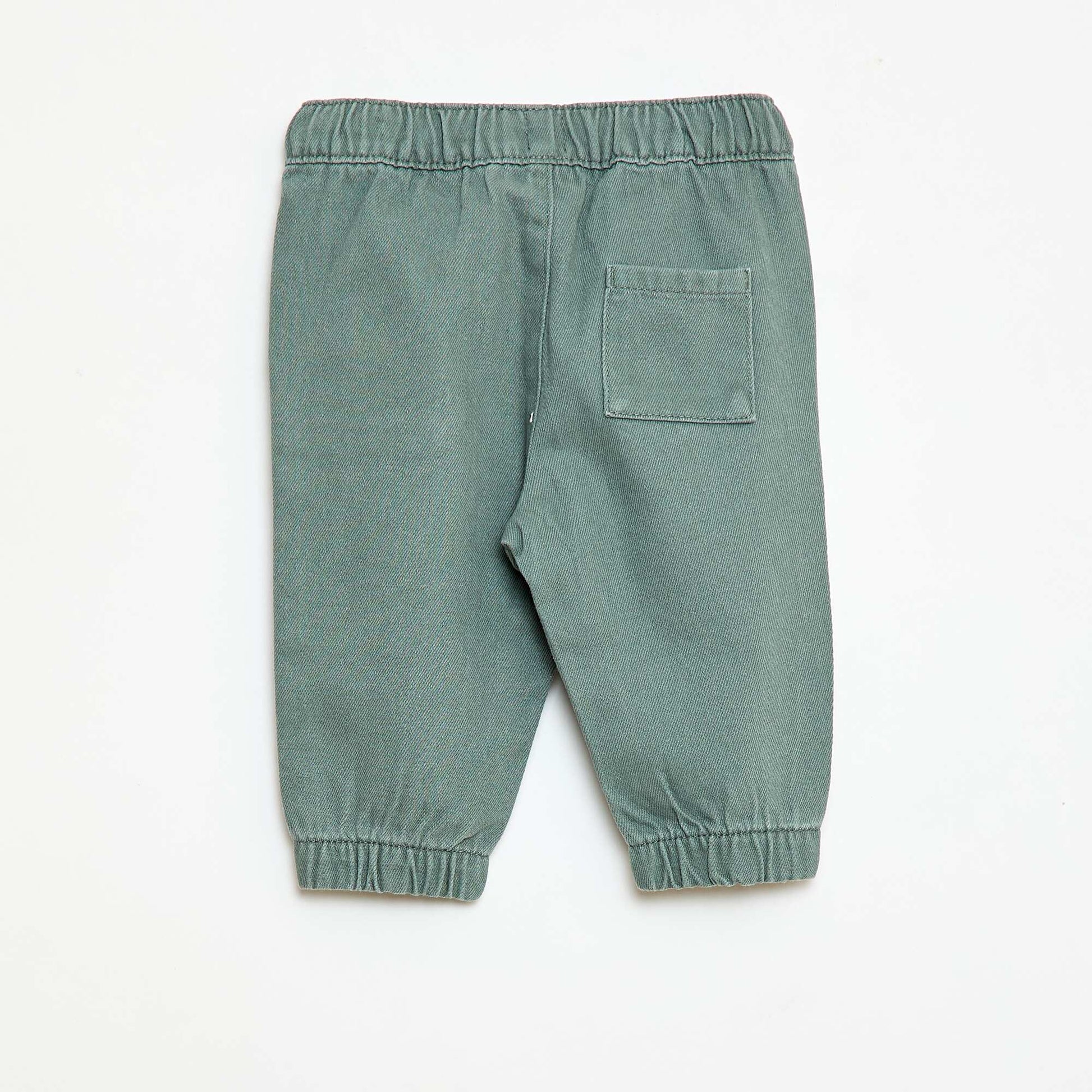 Pantalon uni coupe relax fit VERT