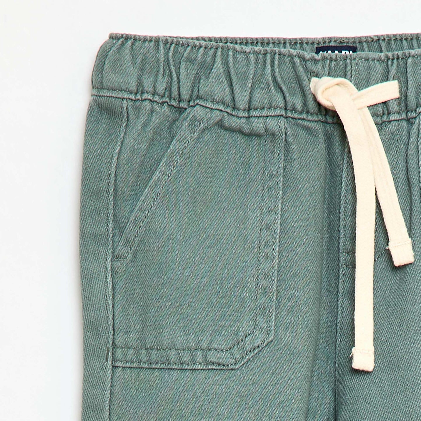 Pantalon uni coupe relax fit VERT