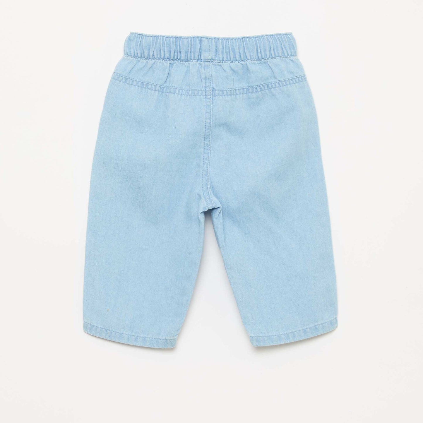 Pantalon uni relax fit avec 2 poches plaquées BLEU