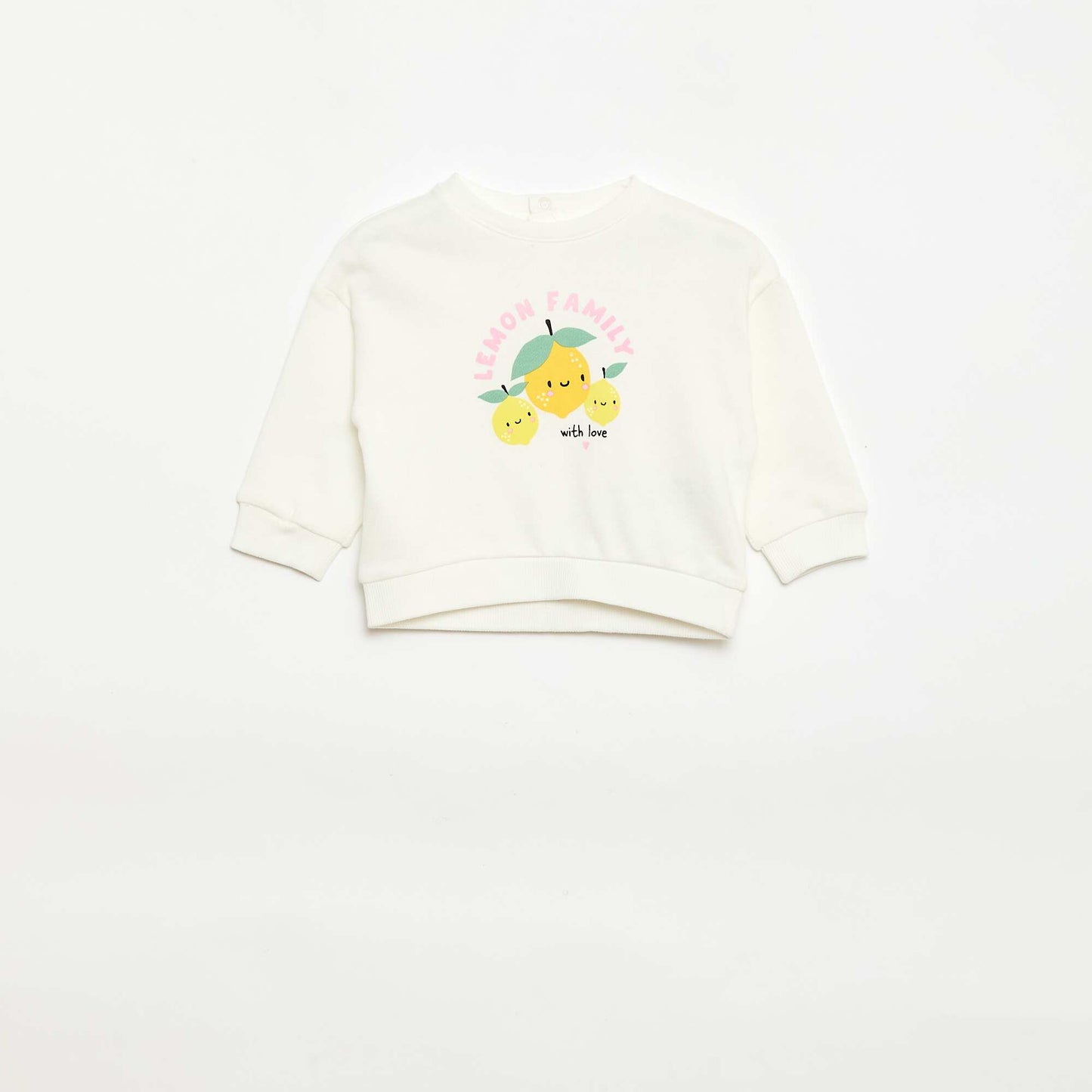 Lot de 2 sweats en molleton léger BLANC