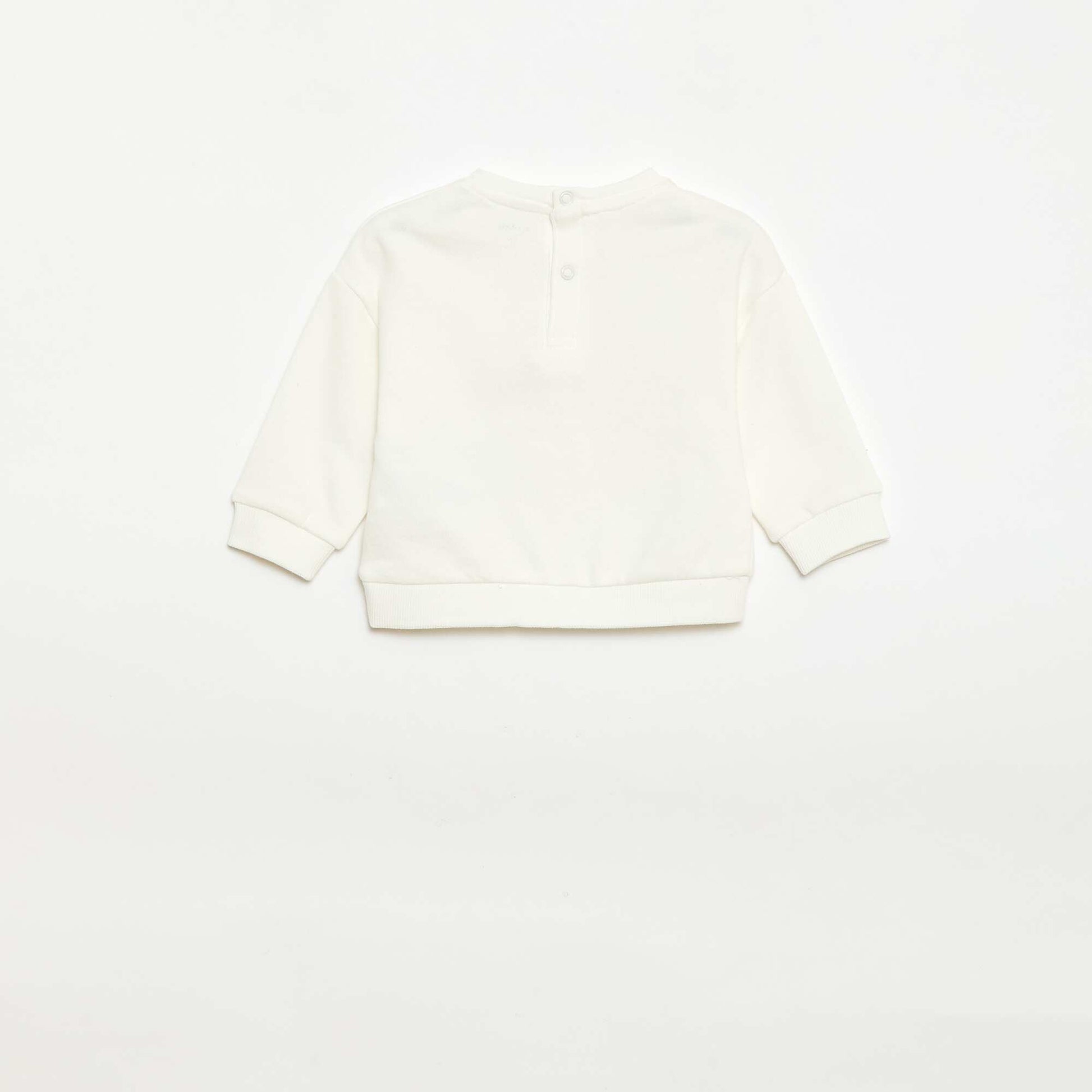 Lot de 2 sweats en molleton léger BLANC