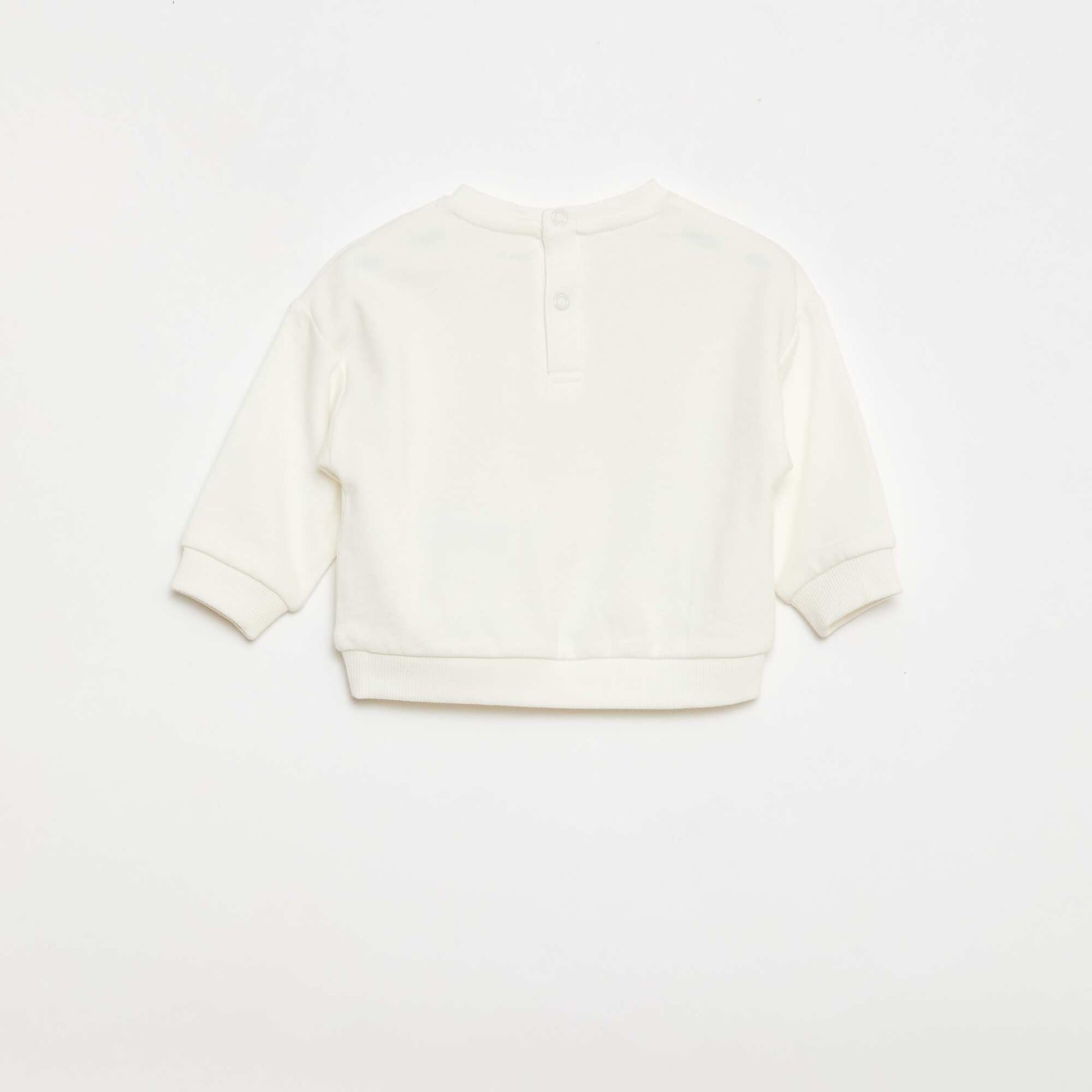 Lot de 2 sweats en molleton léger BLANC