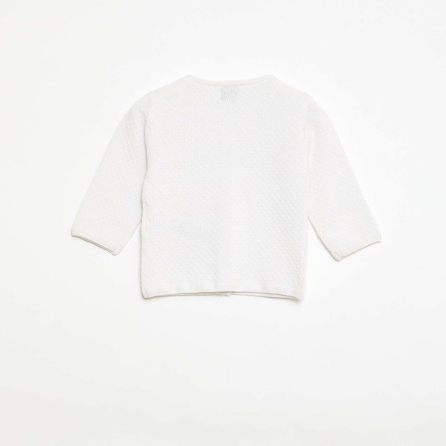 Gilet en point mousse uni BLANC