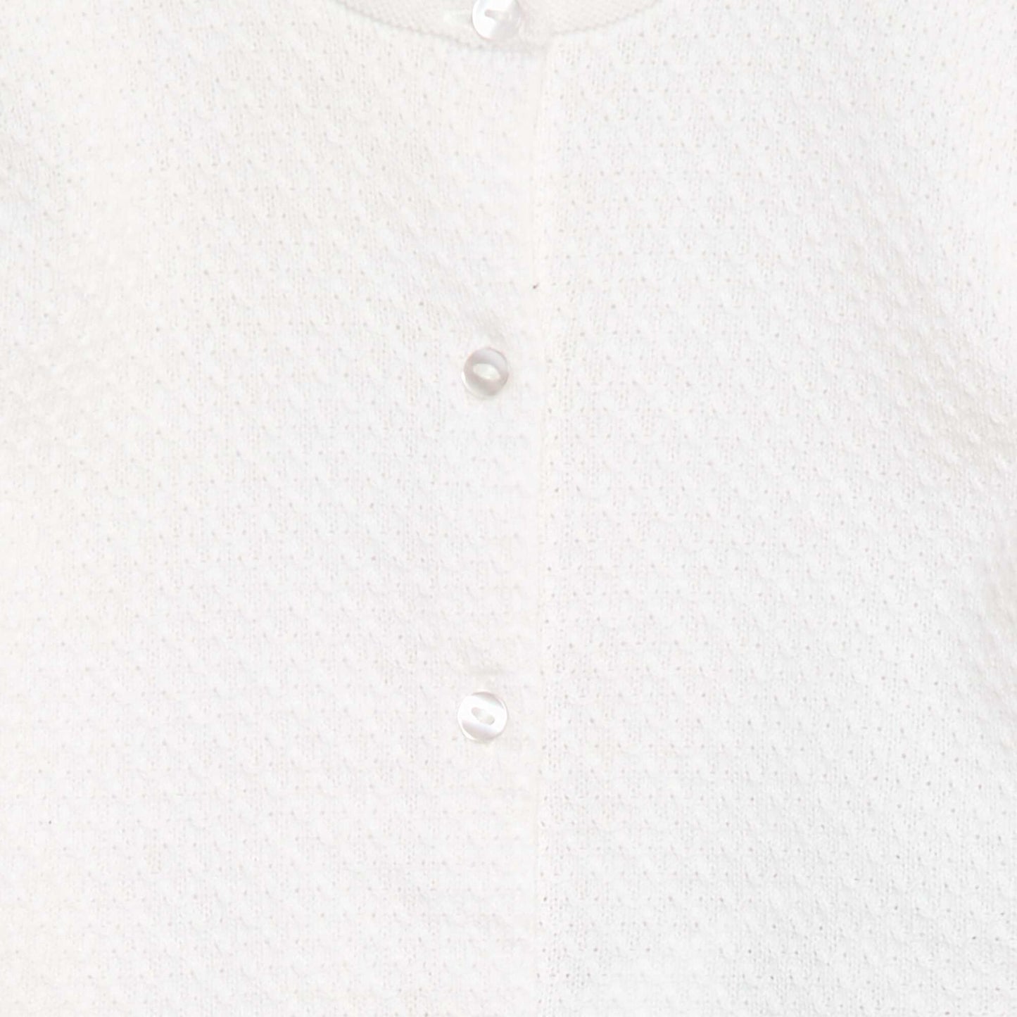 Gilet en point mousse uni BLANC