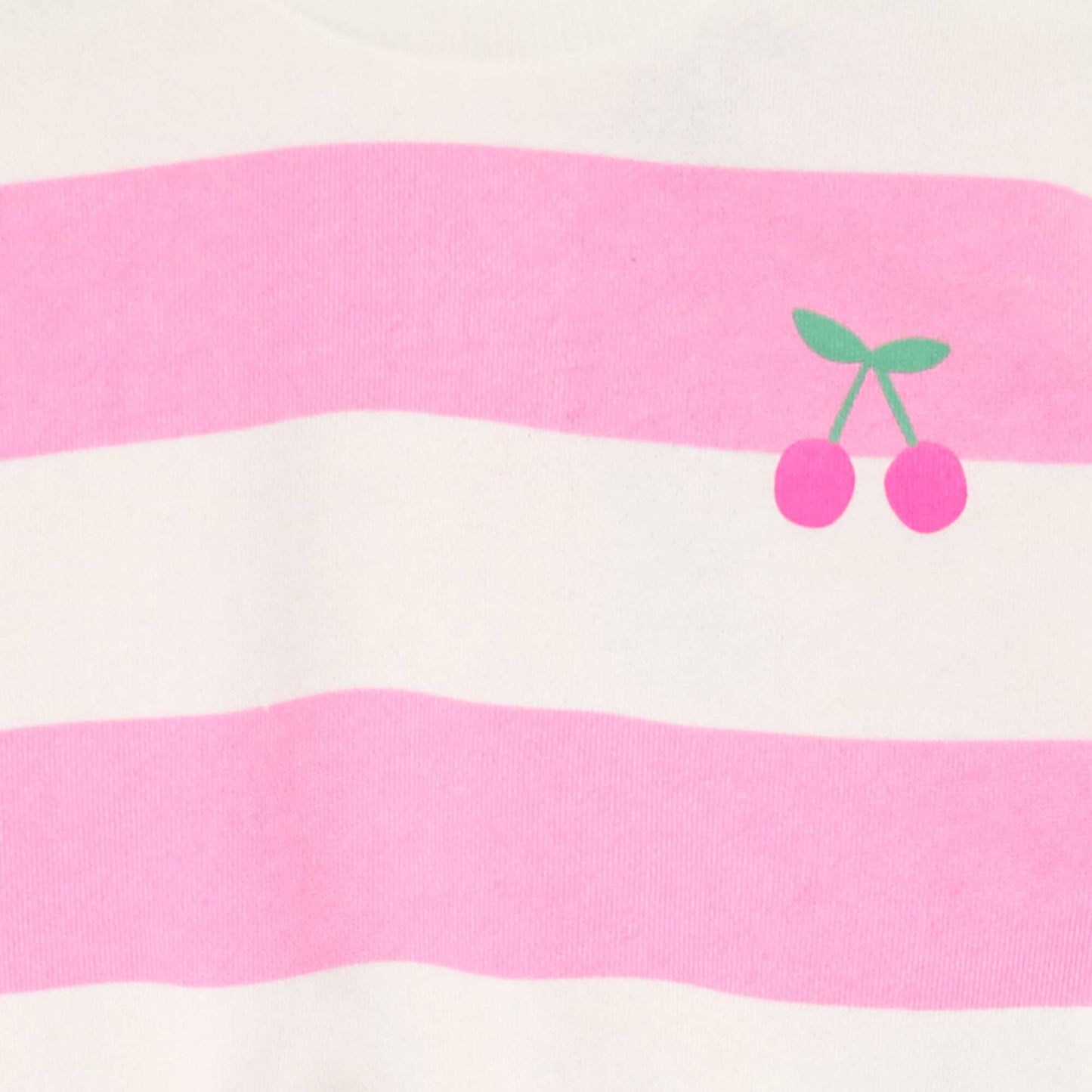 Sweat col rond en molleton léger à motif ROSE
