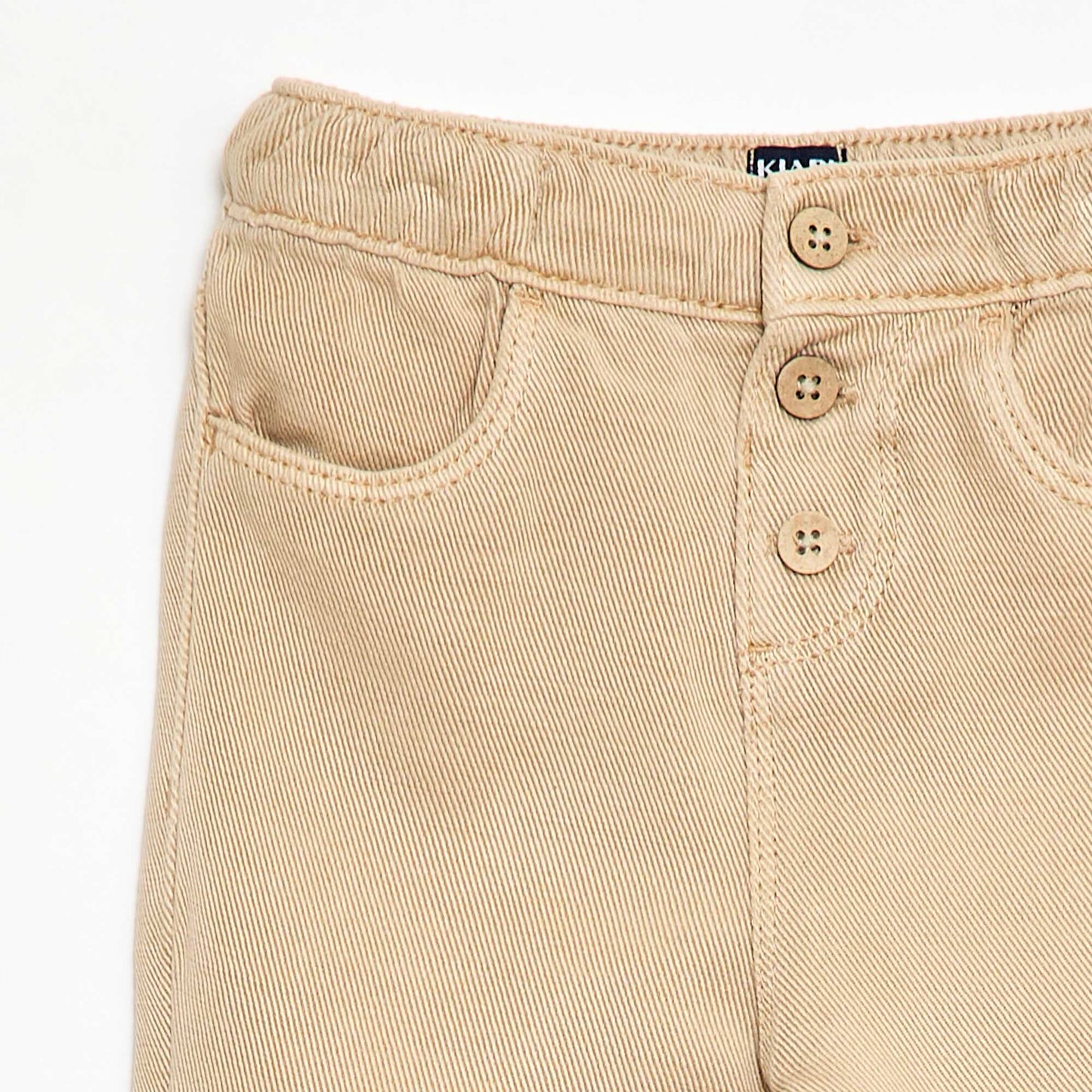 Pantalon uni en matière douce avec coupe relax fit BEIGE