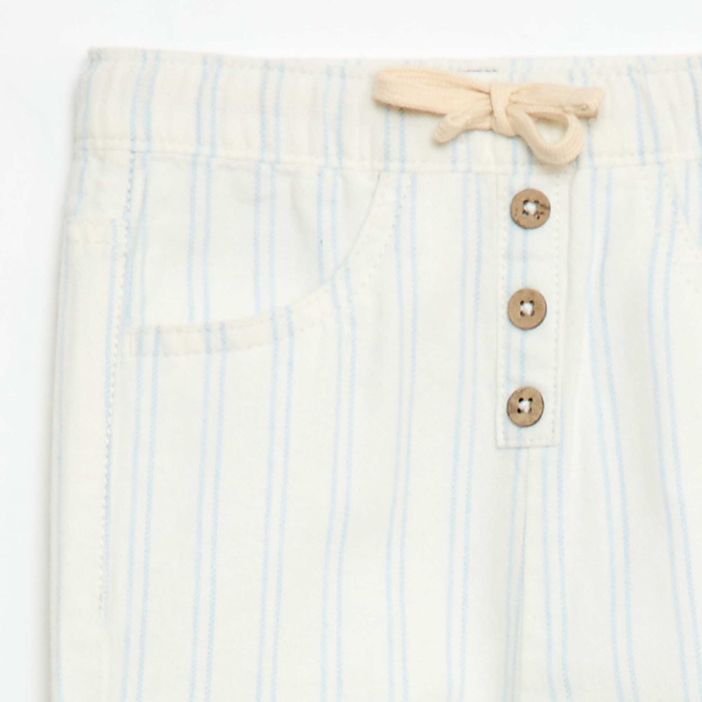 Pantalon blanc avec fines rayures BLANC