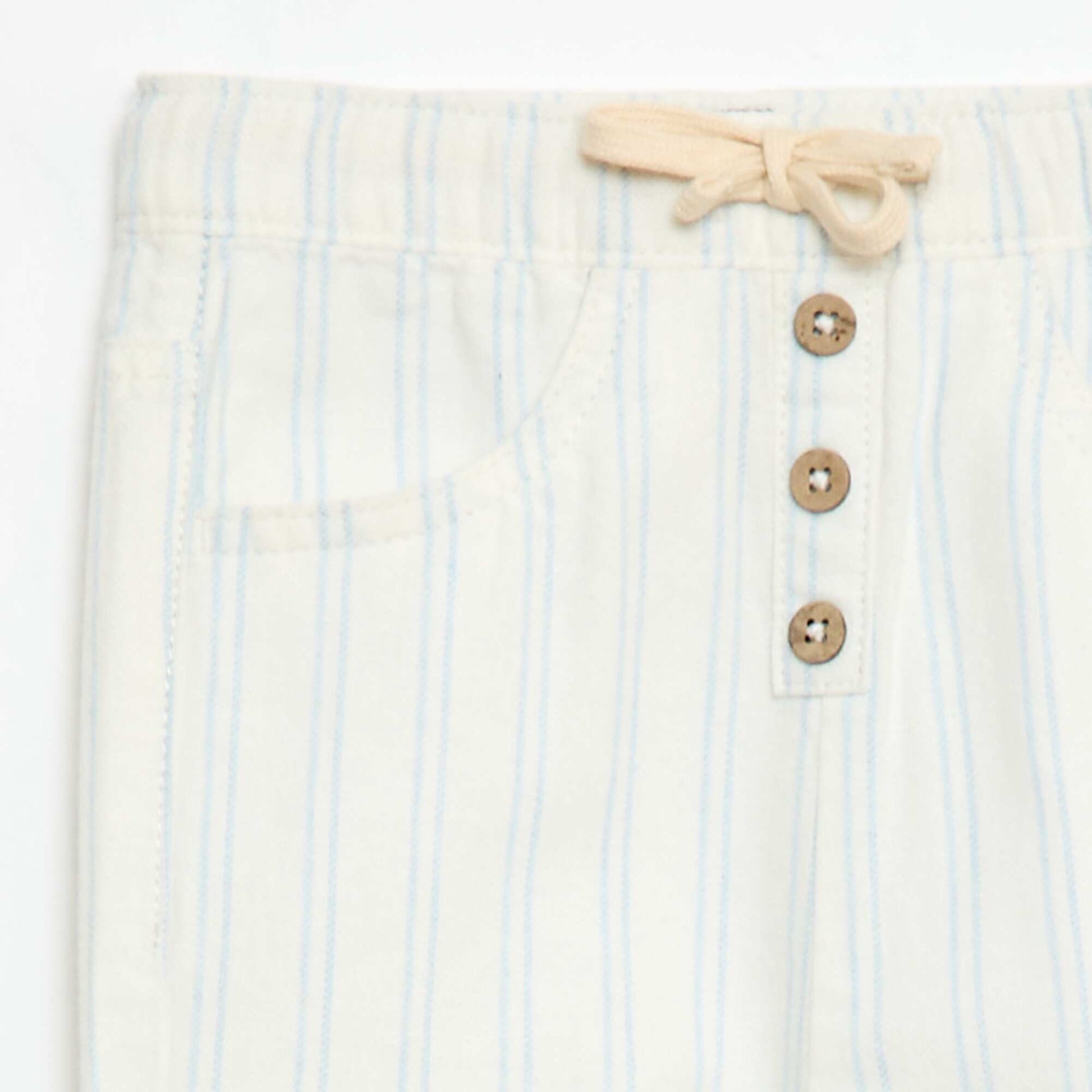 Pantalon blanc avec fines rayures BLANC