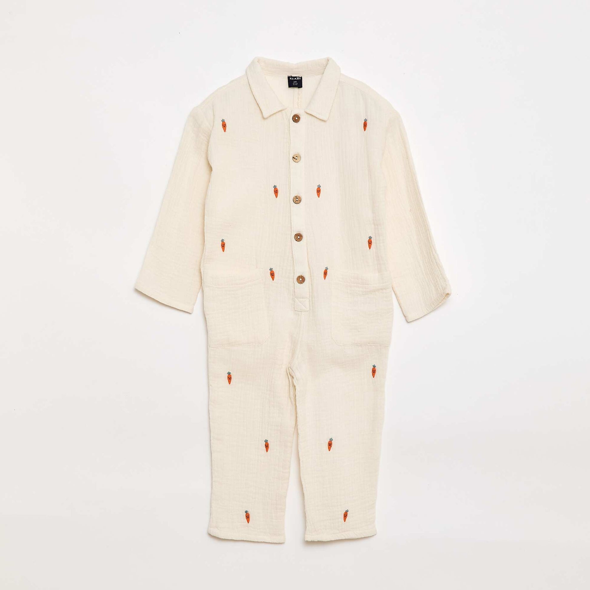 Combinaison motif all-over en coton BLANC