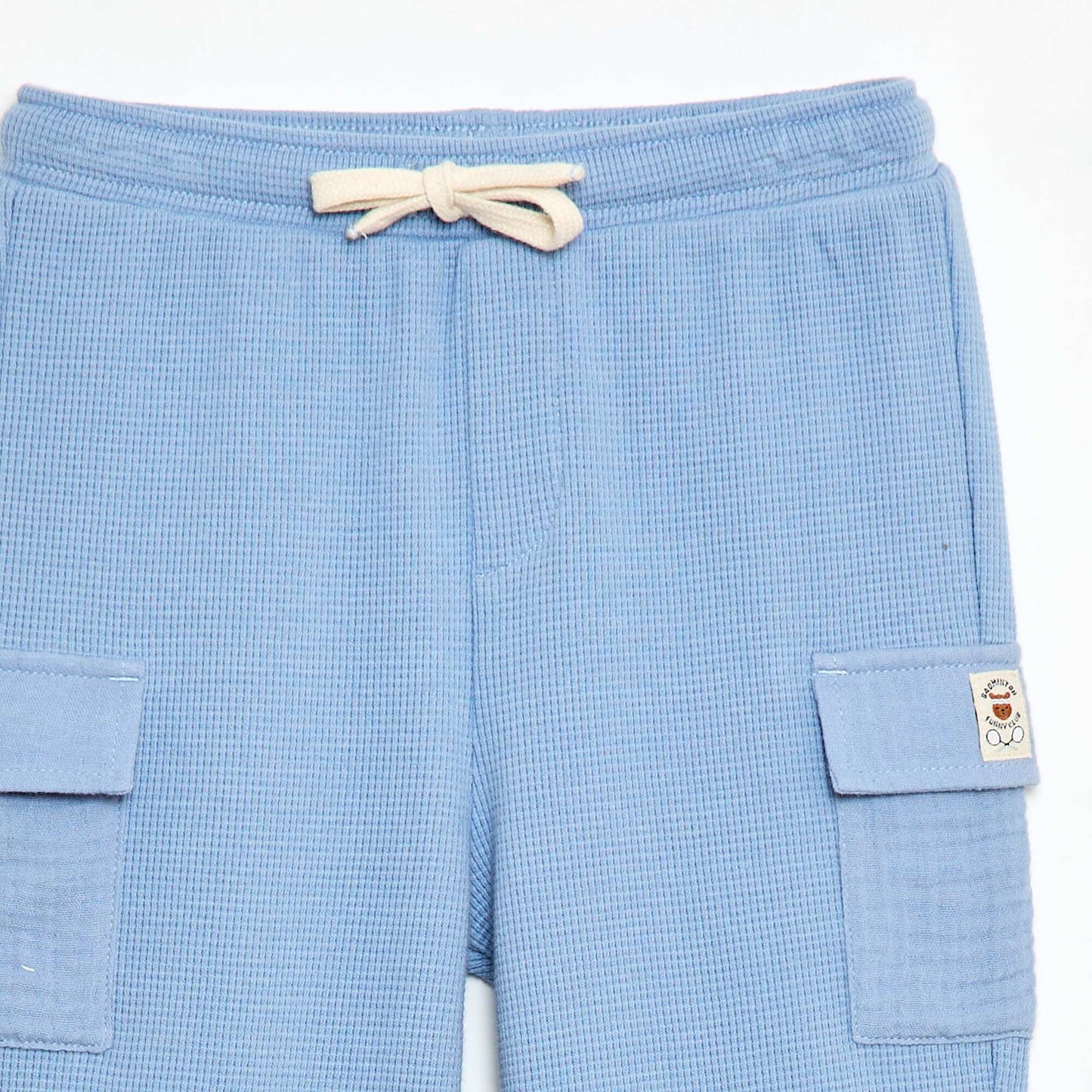 Pantalon en maille gaufrée BLEU