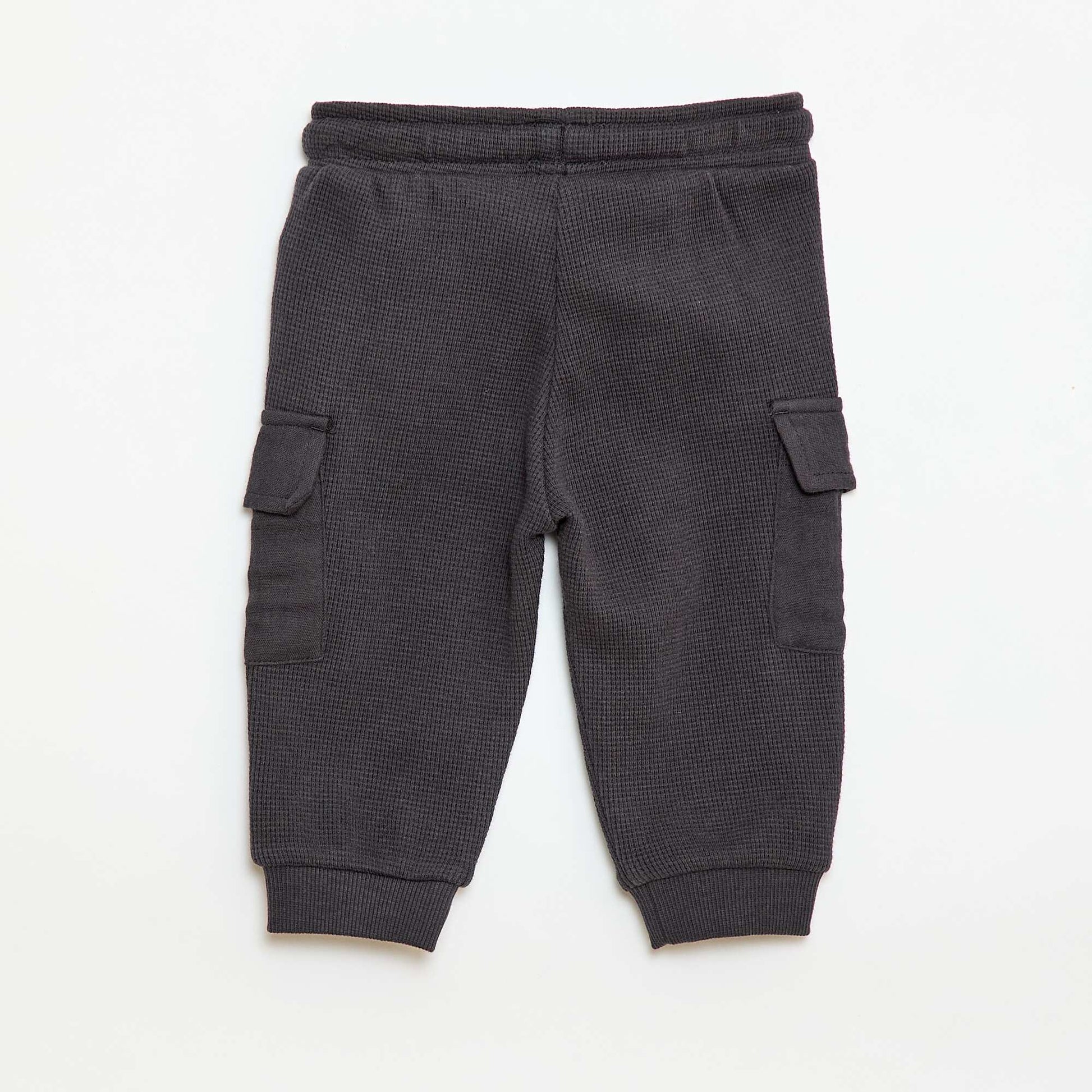 Pantalon en maille gaufrée NOIR
