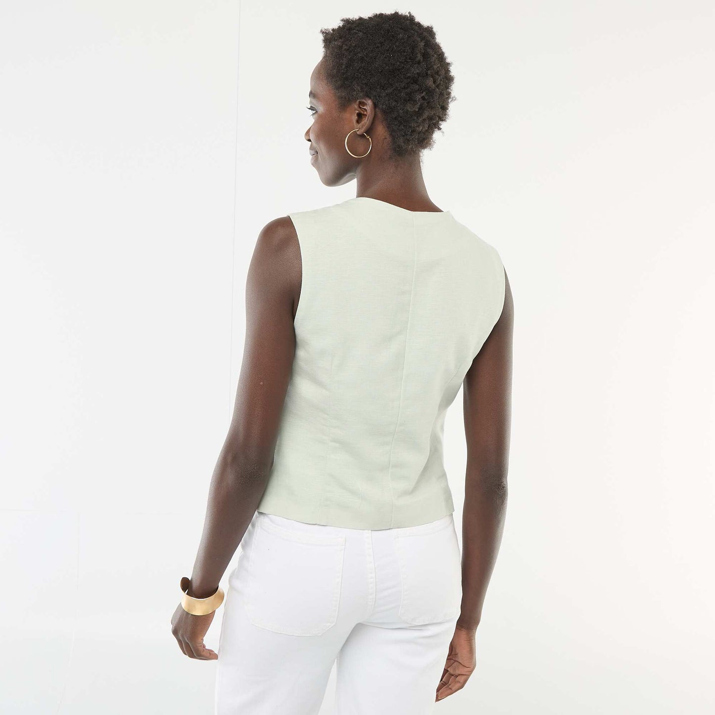 Veste de tailleur avec boutons dorés BLEU