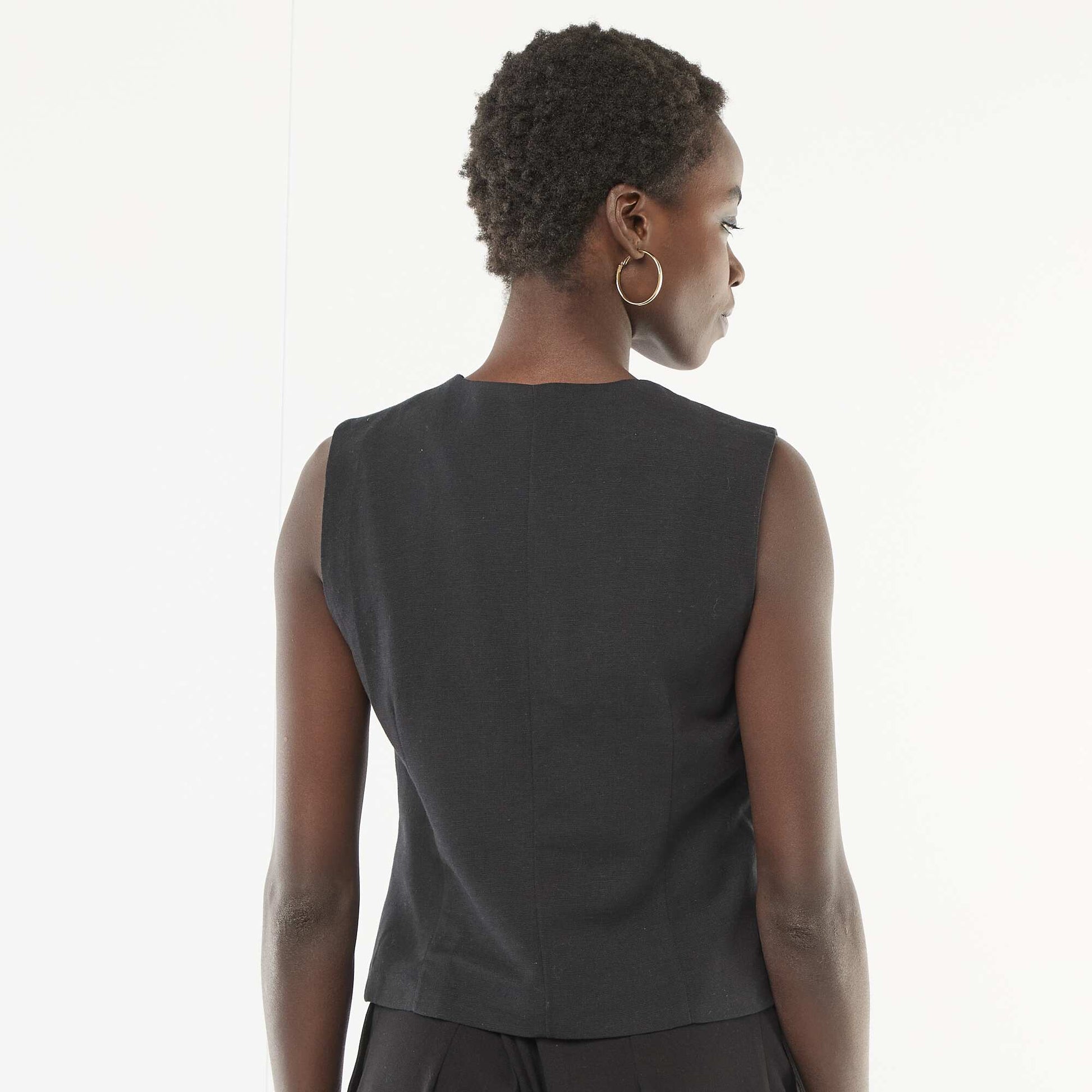 Veste de tailleur avec boutons dorés NOIR