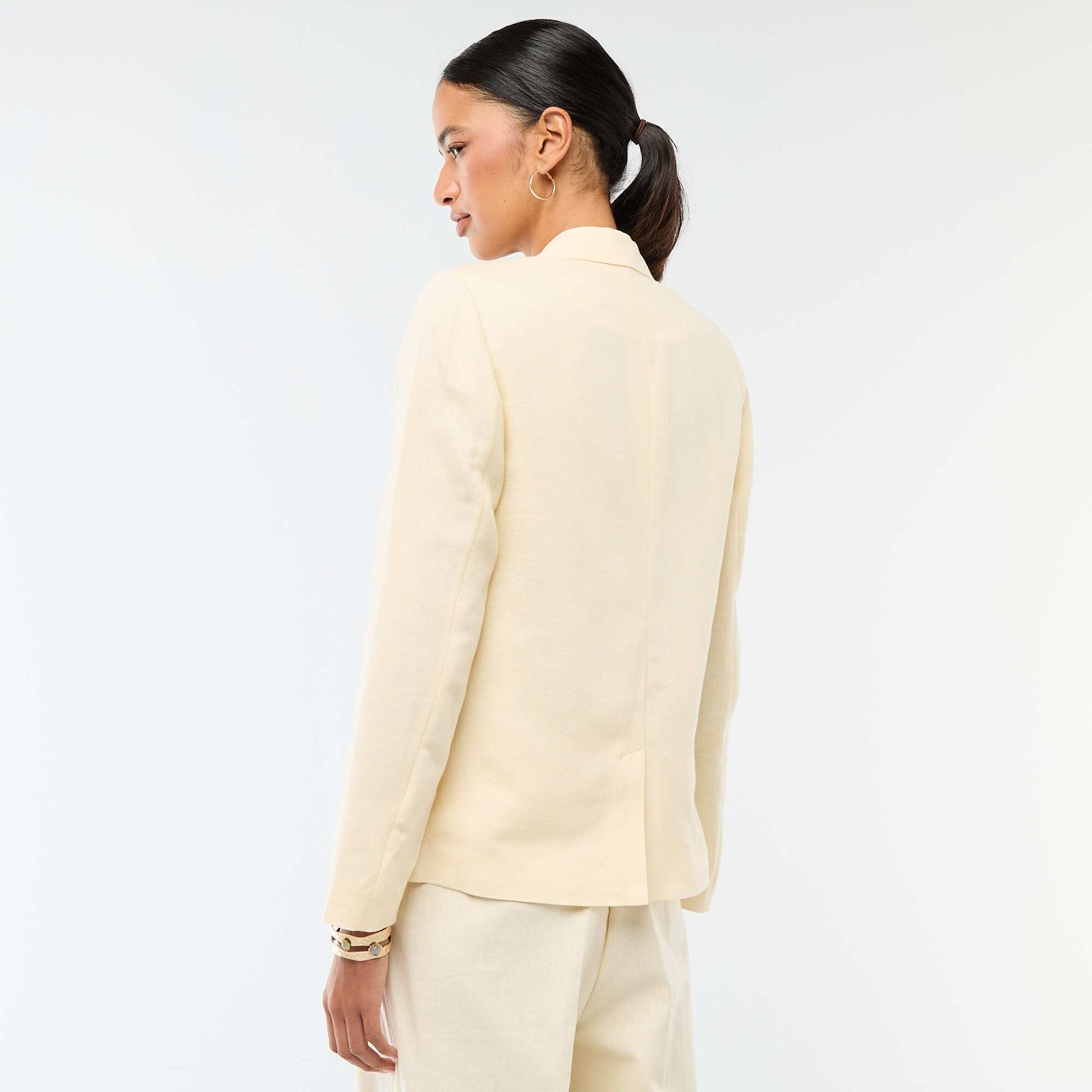 Veste blazer mi-longue BEIGE