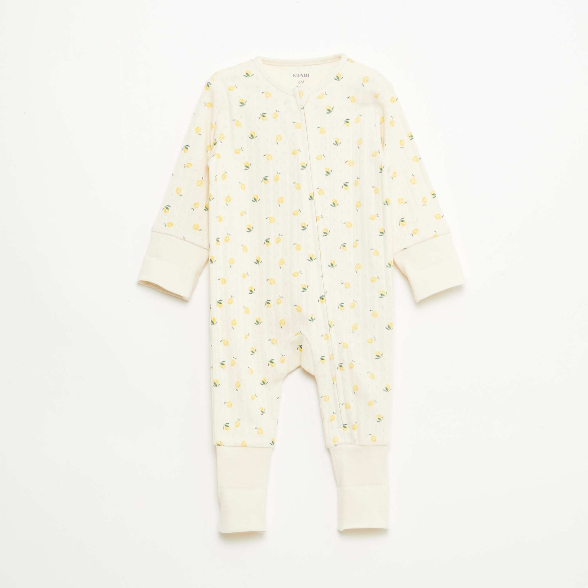 Ensemble body évolutif + dors bien en maille côtelée JAUNE