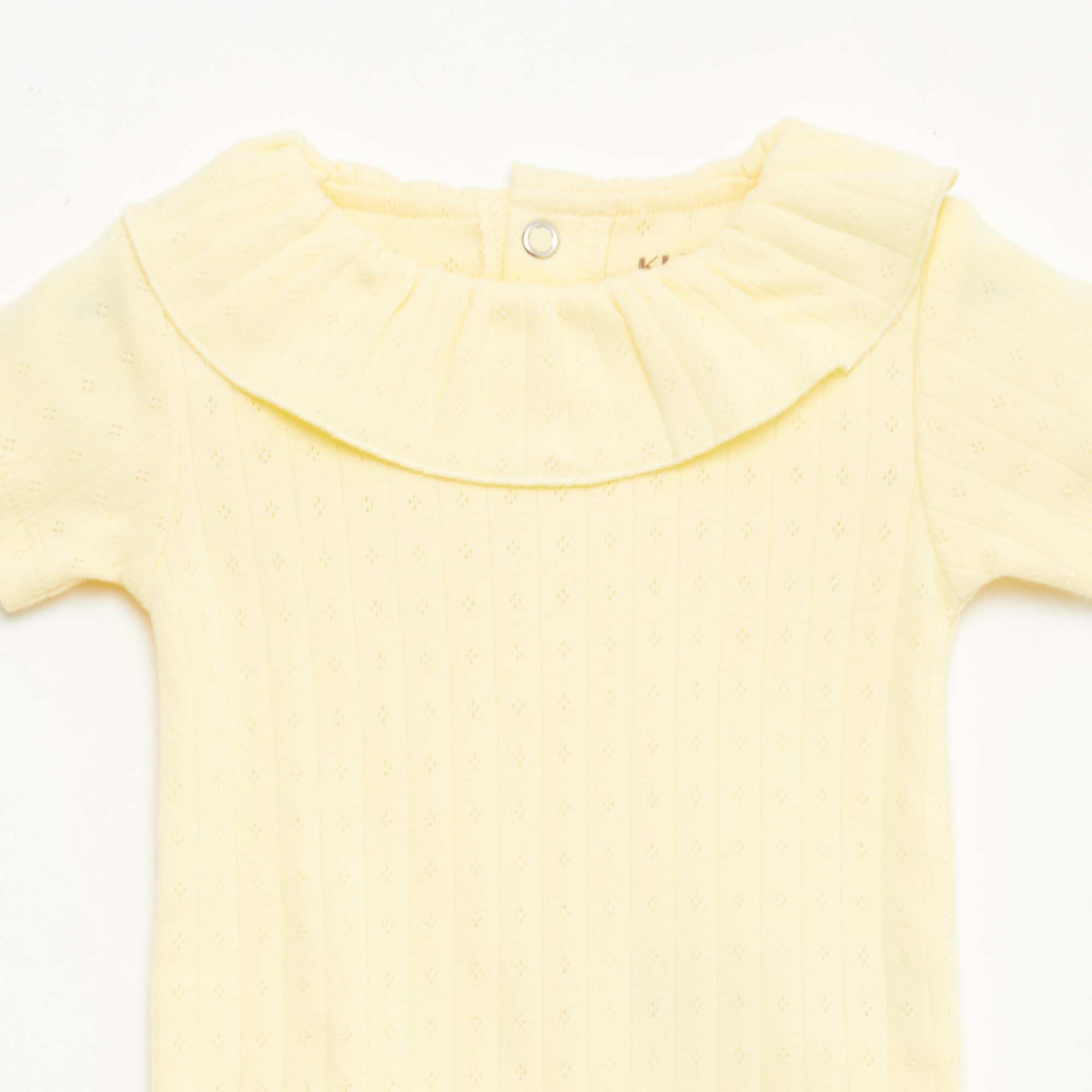 Ensemble body évolutif + dors bien en maille côtelée JAUNE