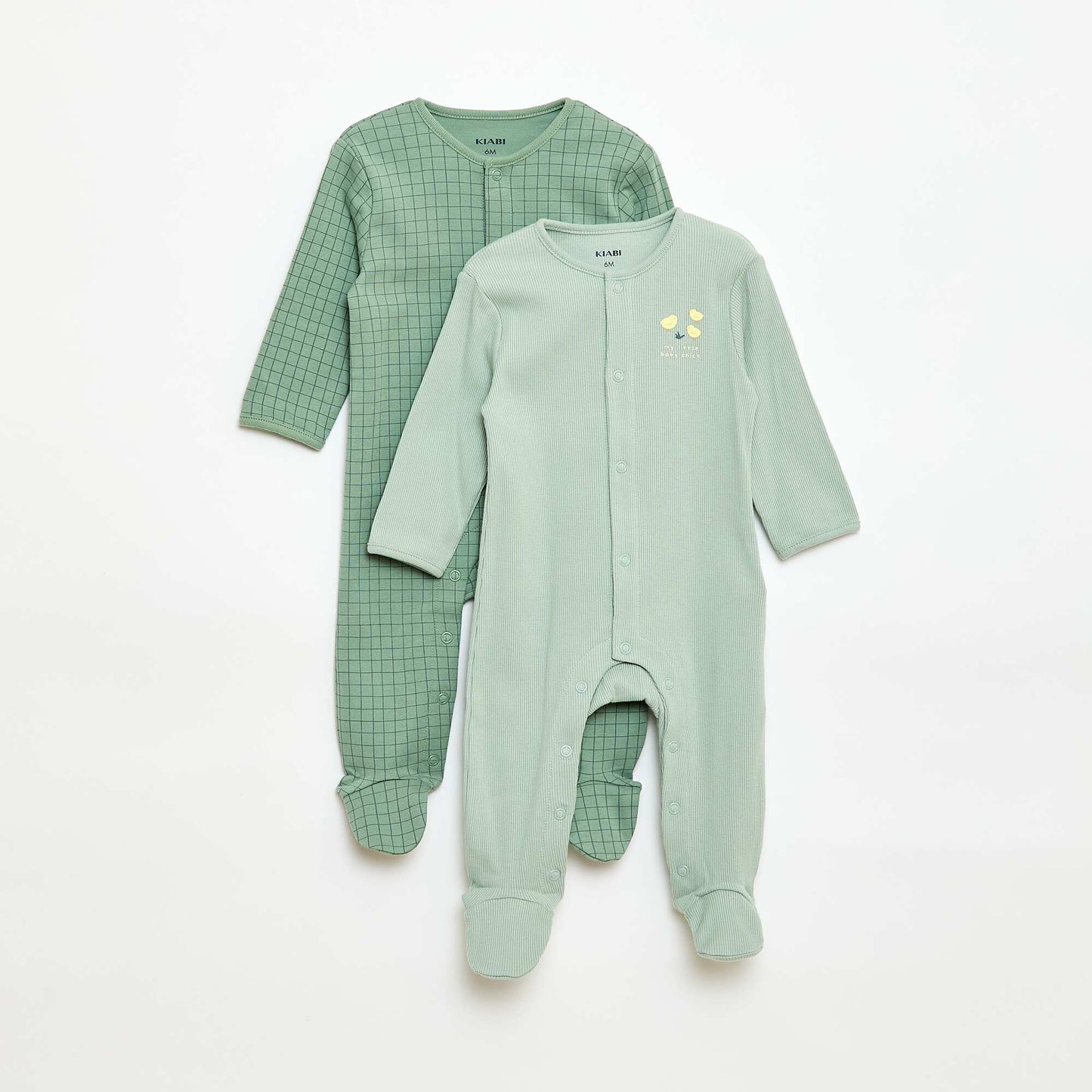 Lot de pyjamas dors biens avec pieds VERT