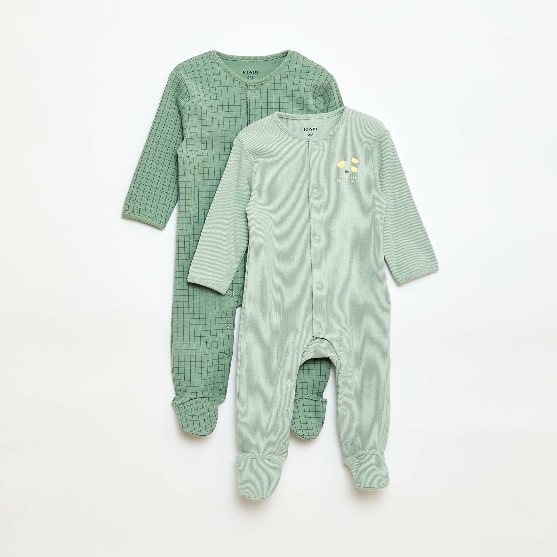 Lot de pyjamas dors biens avec pieds VERT