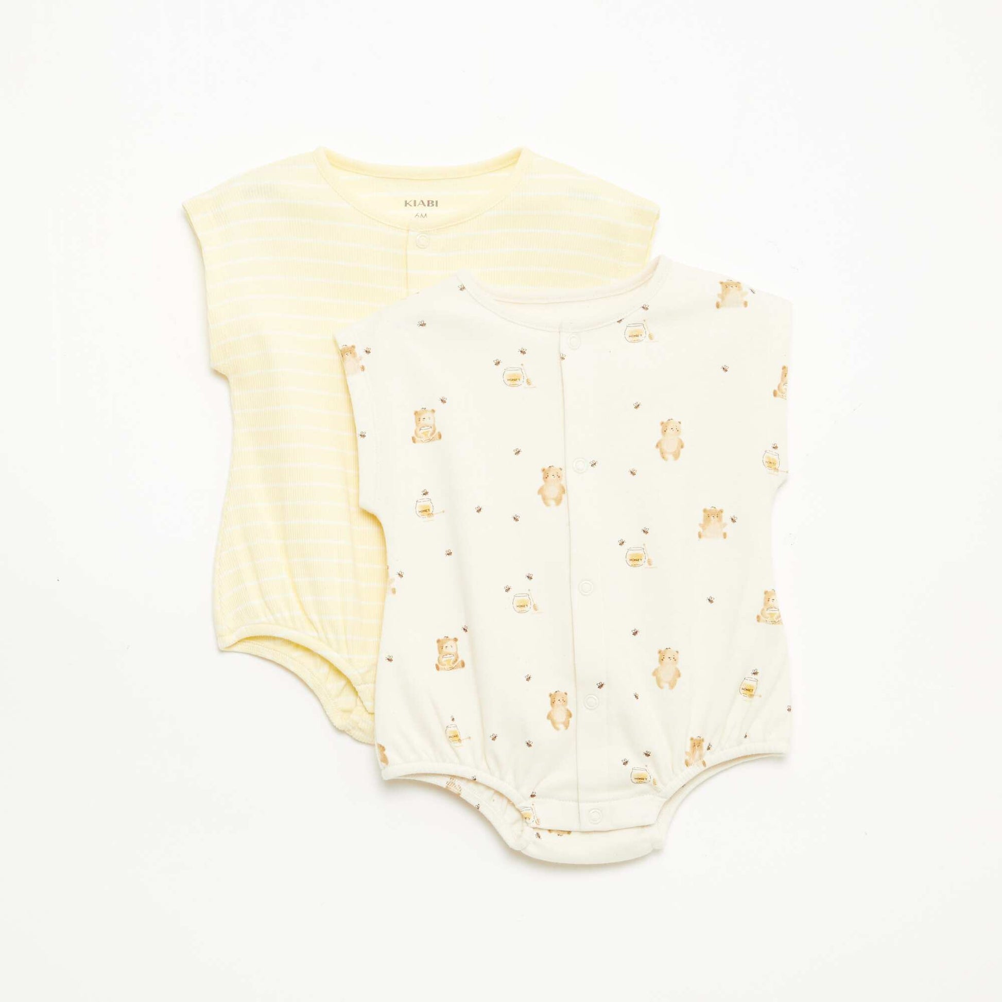 Lot de 2 barboteuses JAUNE
