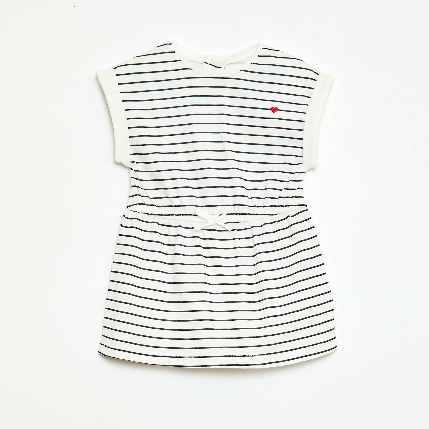 Robe à manches courtes en jersey de coton BLANC
