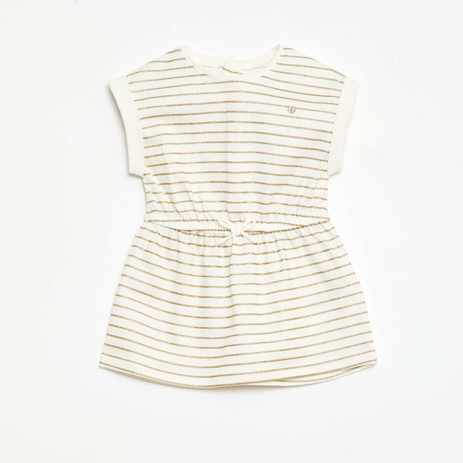 Robe à manches courtes en jersey de coton BLANC