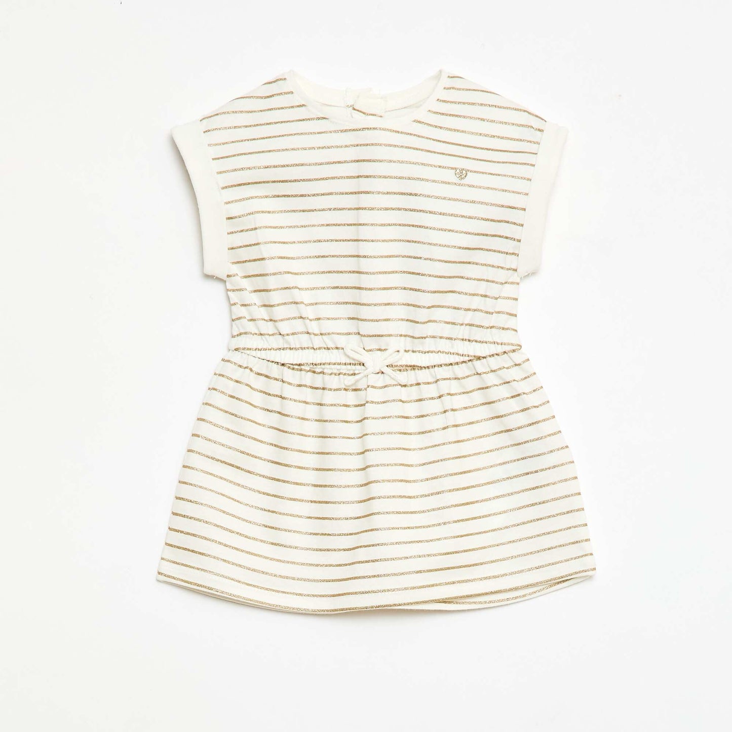 Robe à manches courtes en jersey de coton BLANC