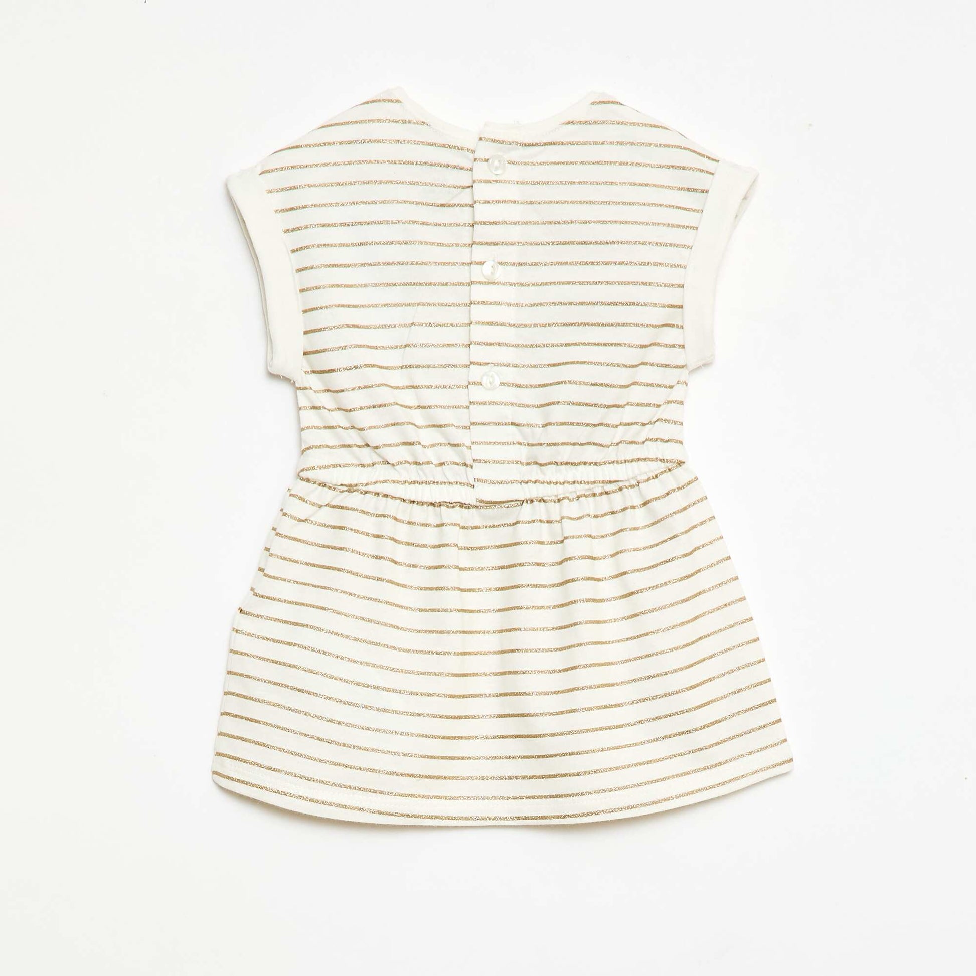 Robe à manches courtes en jersey de coton BLANC