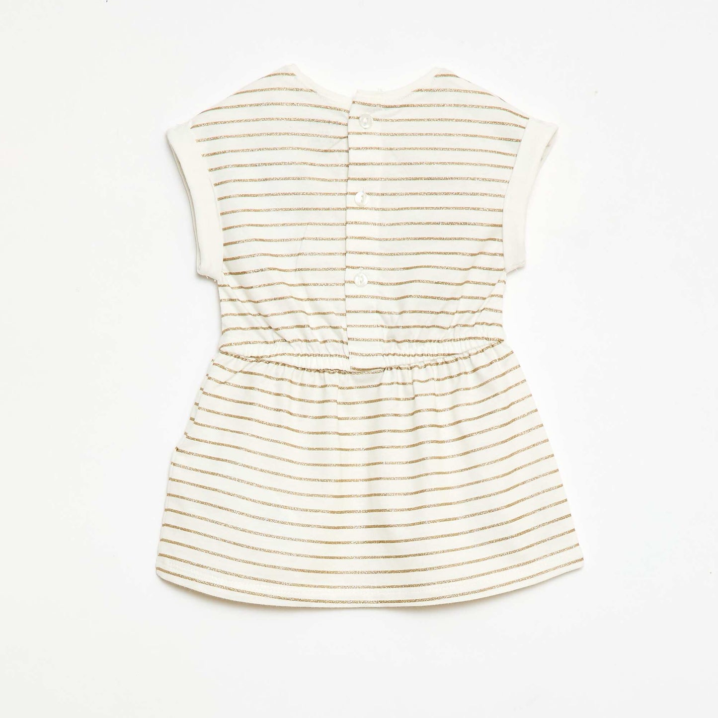 Robe à manches courtes en jersey de coton BLANC
