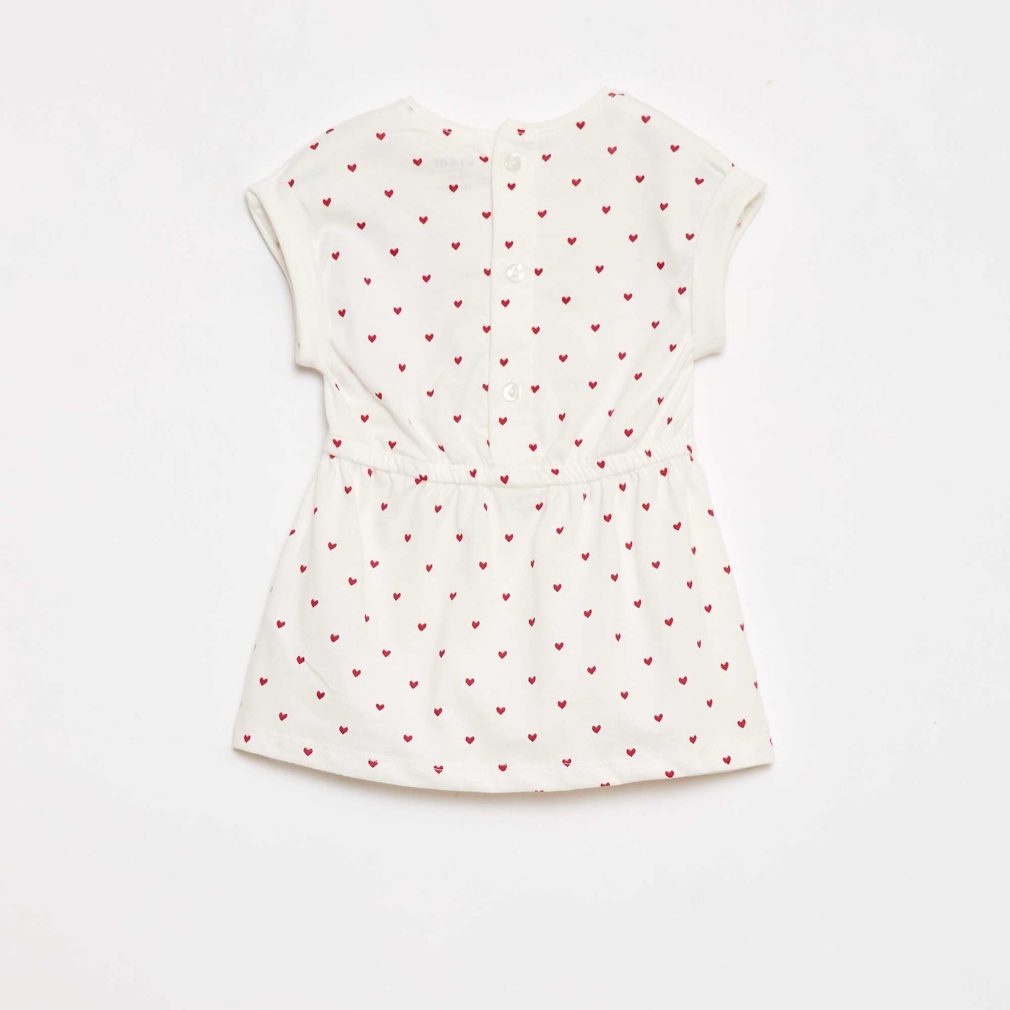 Robe à manches courtes en jersey de coton BLANC