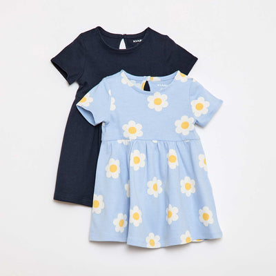 Lot de 2 robes manches courtes BLEU