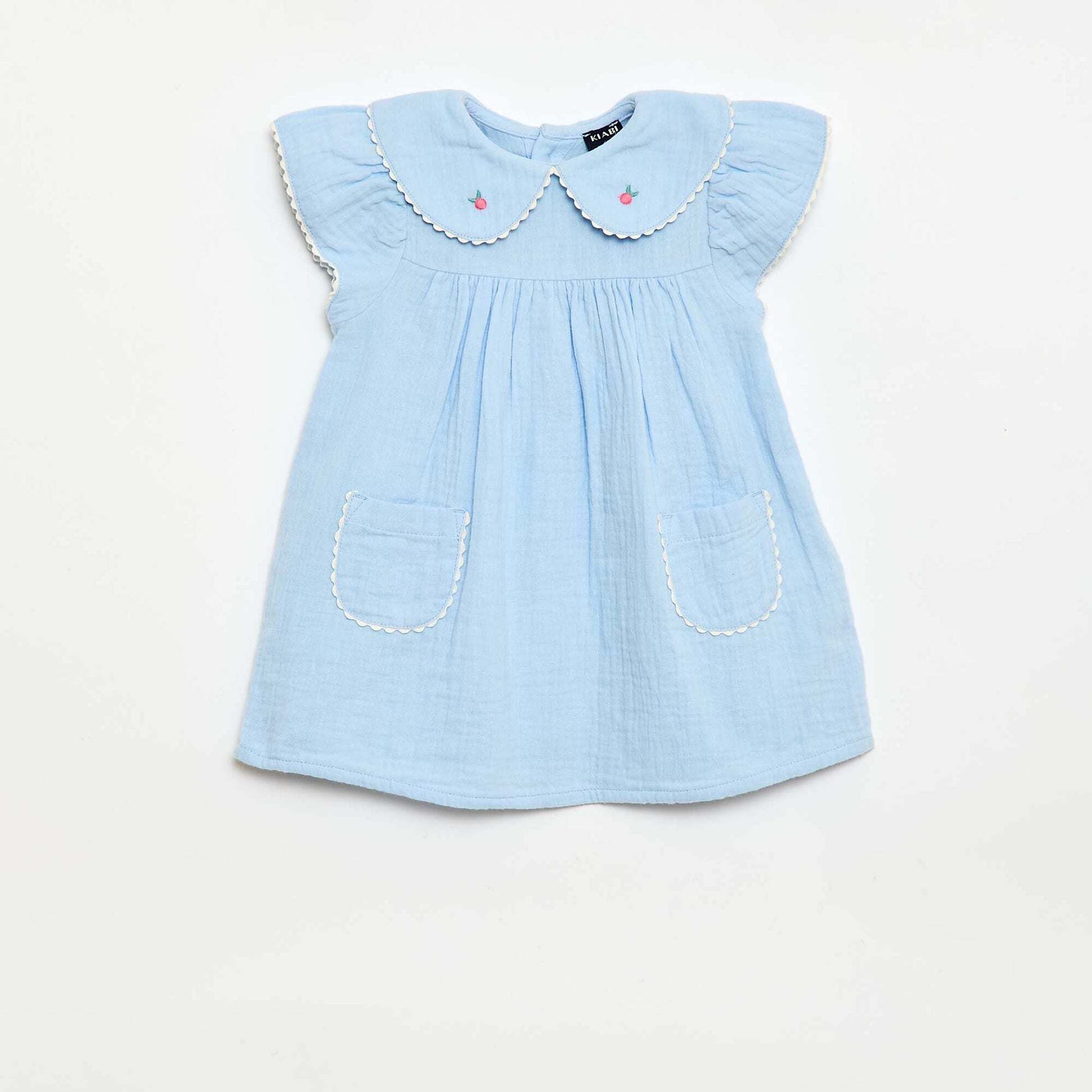 Ensemble 2 pièces - Robe à manches courtes + culotte BLEU