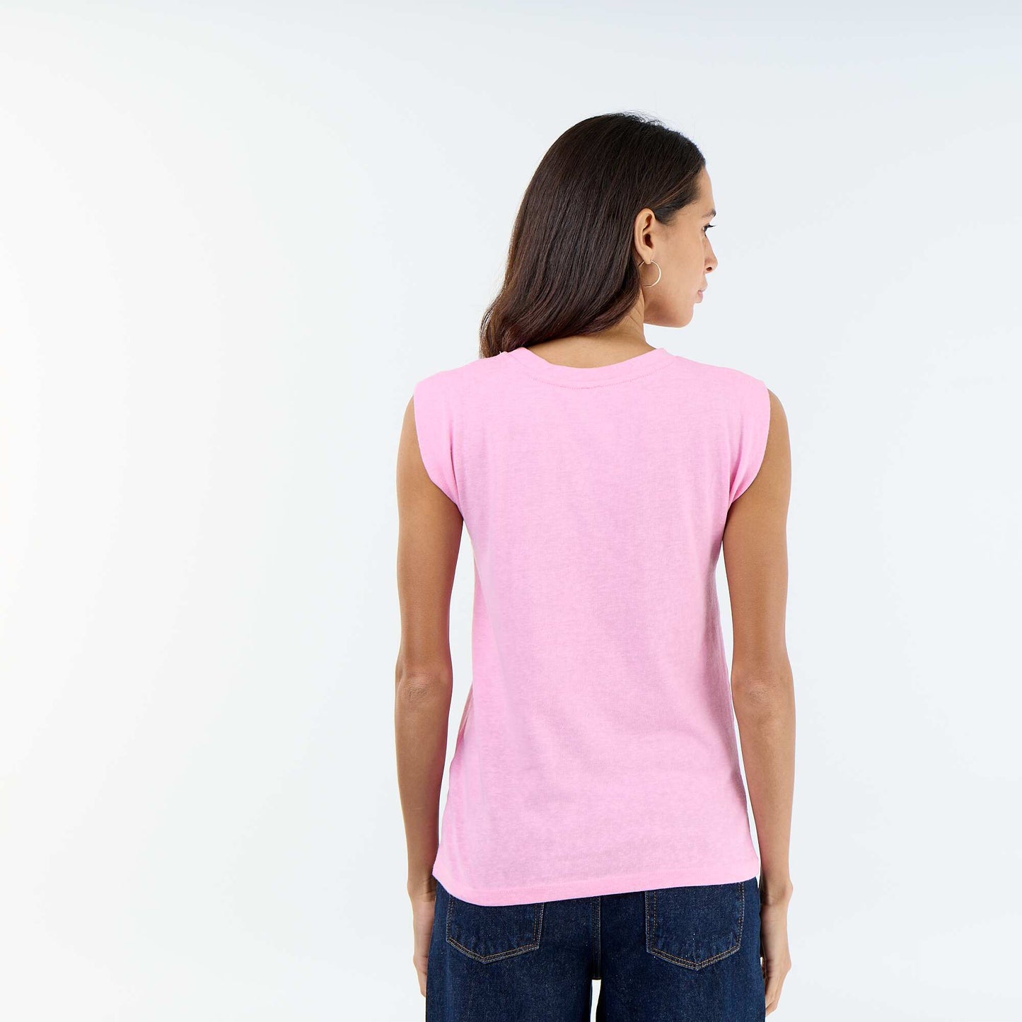 T-shirt en jersey sans manches ROSE