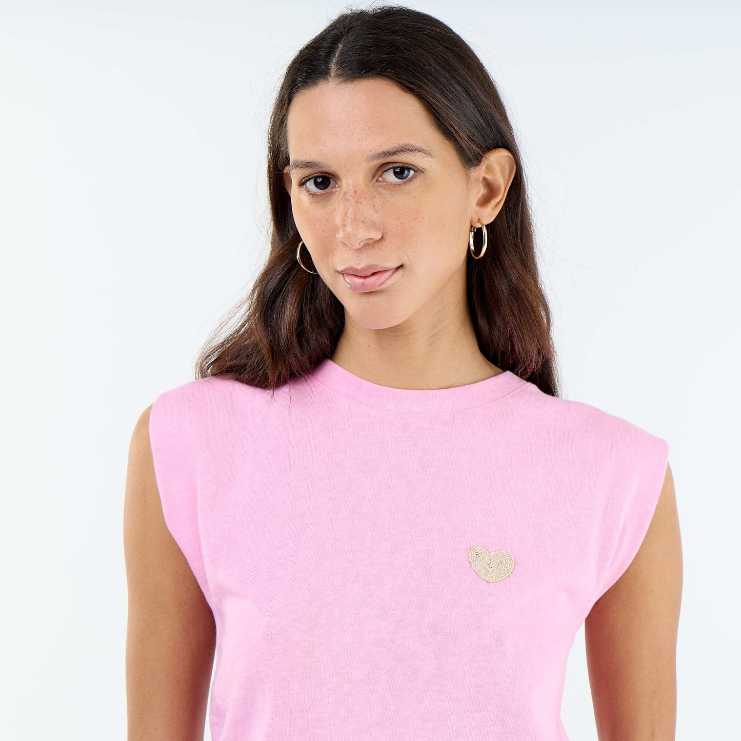 T-shirt en jersey sans manches ROSE