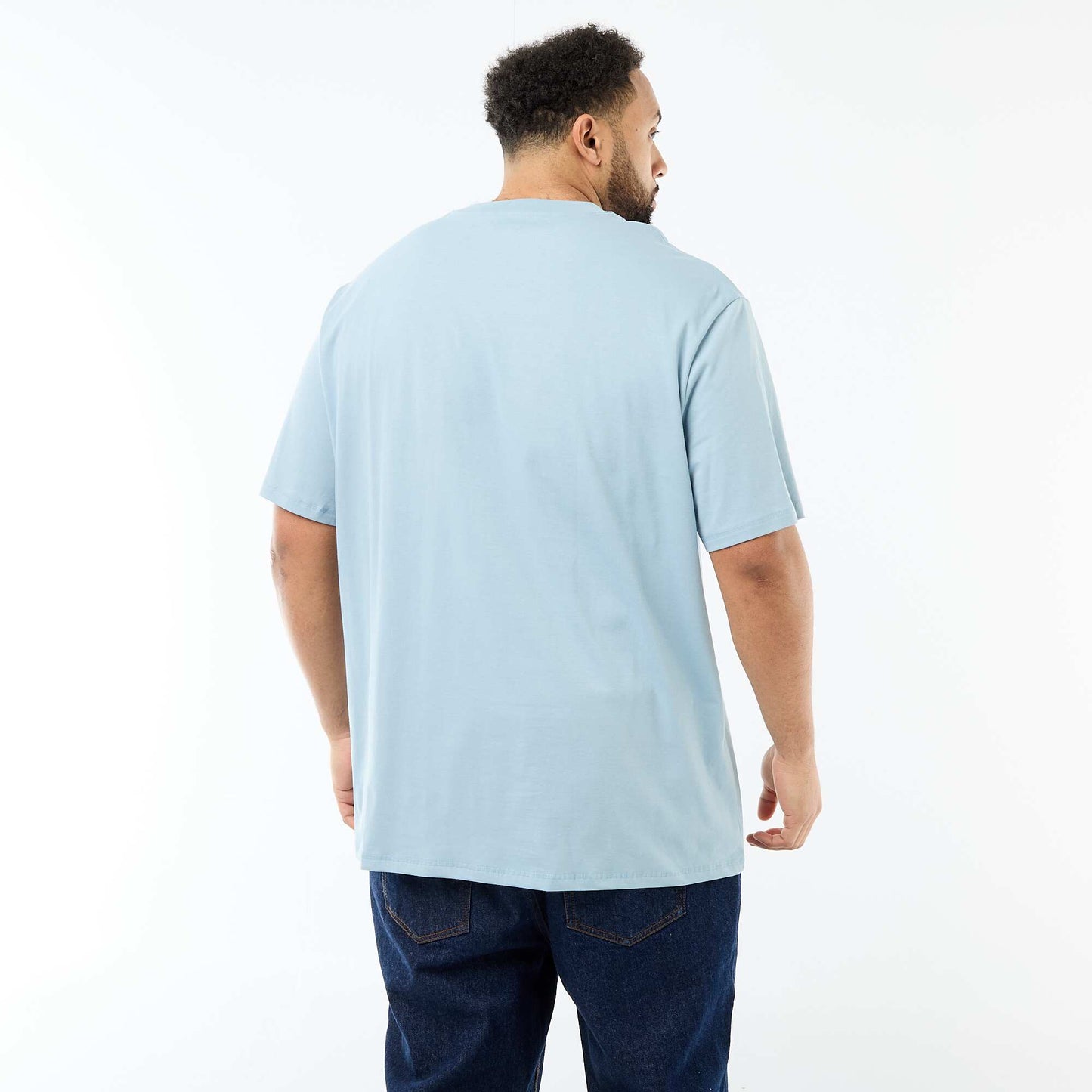 T-shirt à manches courtes avec poche poitrine BLEU