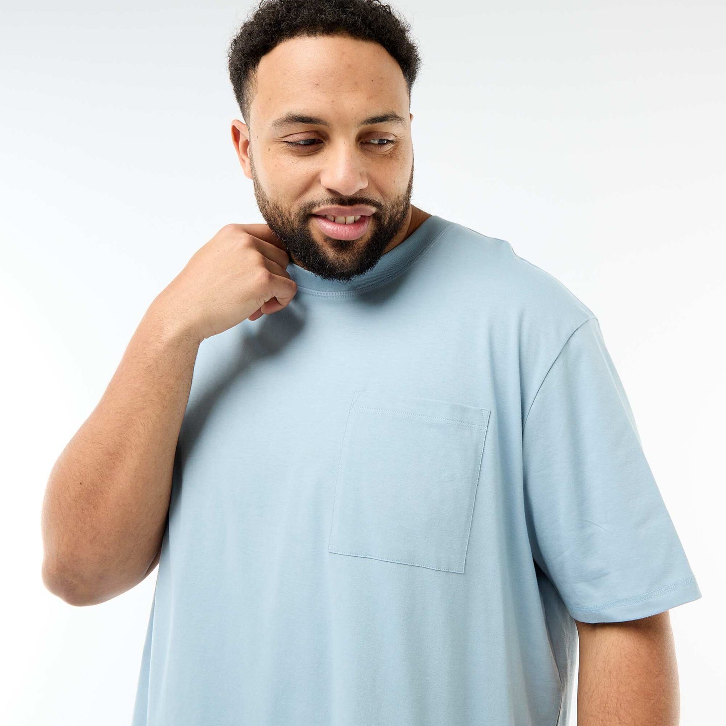 T-shirt à manches courtes avec poche poitrine BLEU
