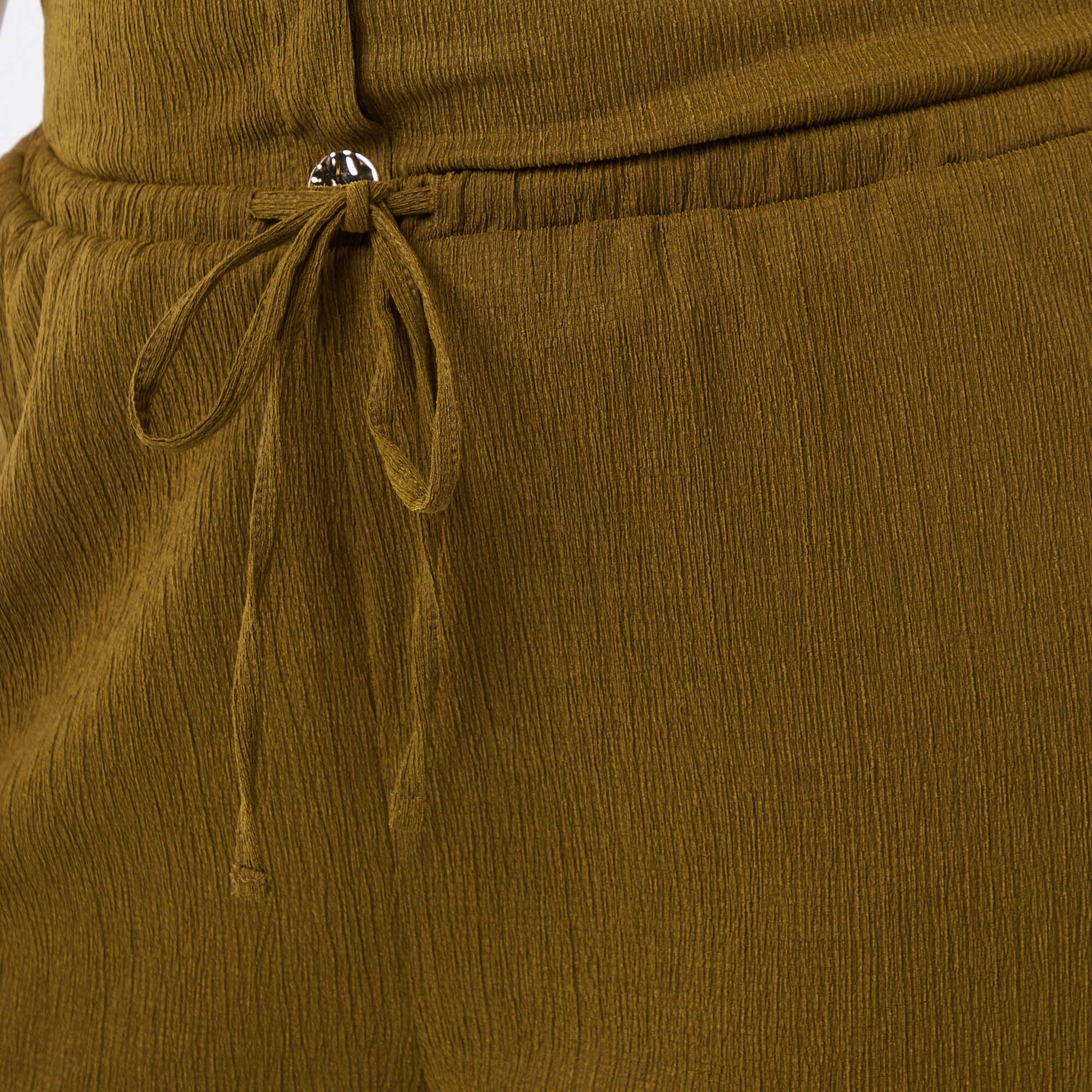 Pantalon large en maille crêpée VERT