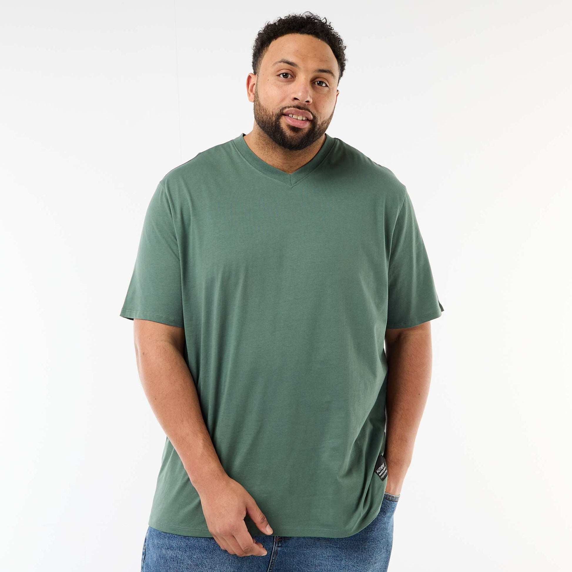 T-shirt en maille jersey à manches courtes VERT
