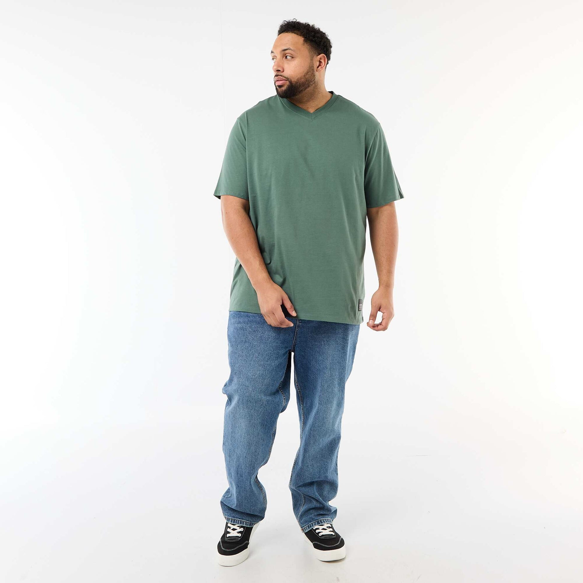 T-shirt en maille jersey à manches courtes VERT