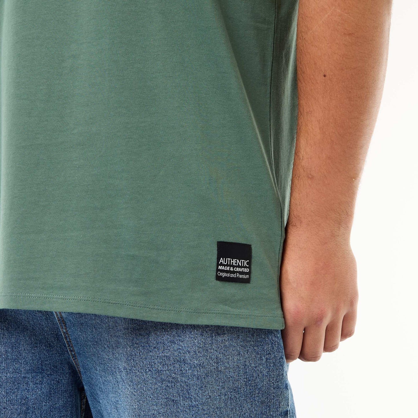 T-shirt en maille jersey à manches courtes VERT