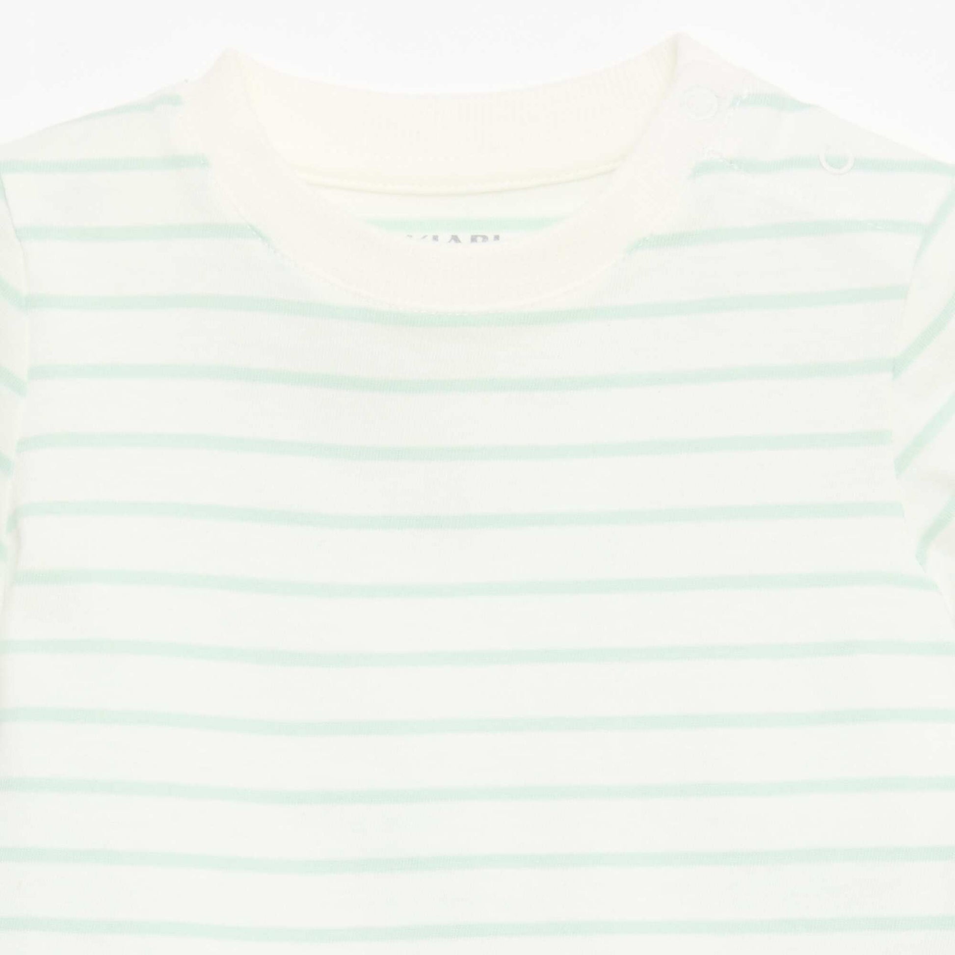 Ensemble 2 pièces T-shirt + salopette short BLEU