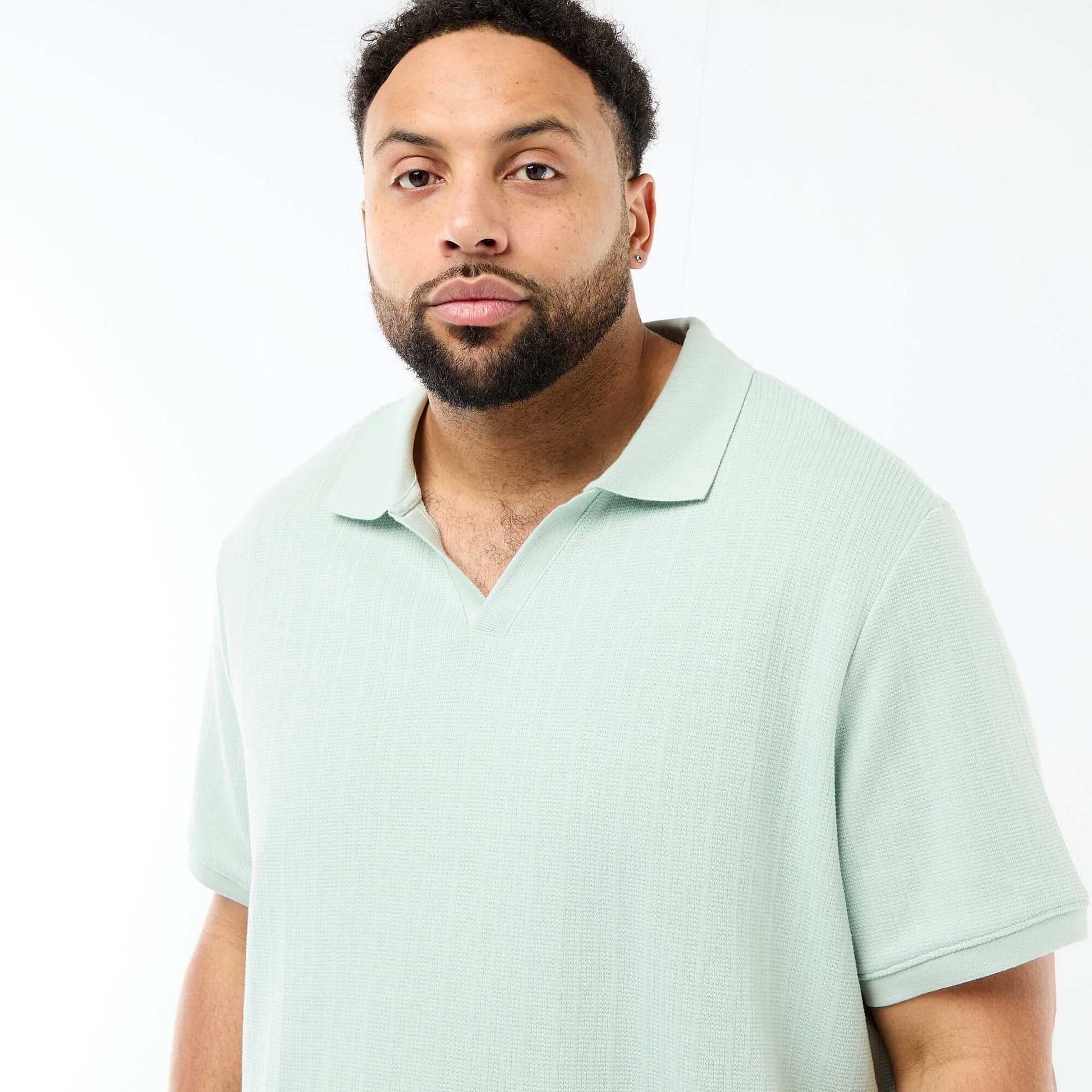 Polo regular fit à manches courtes BLEU