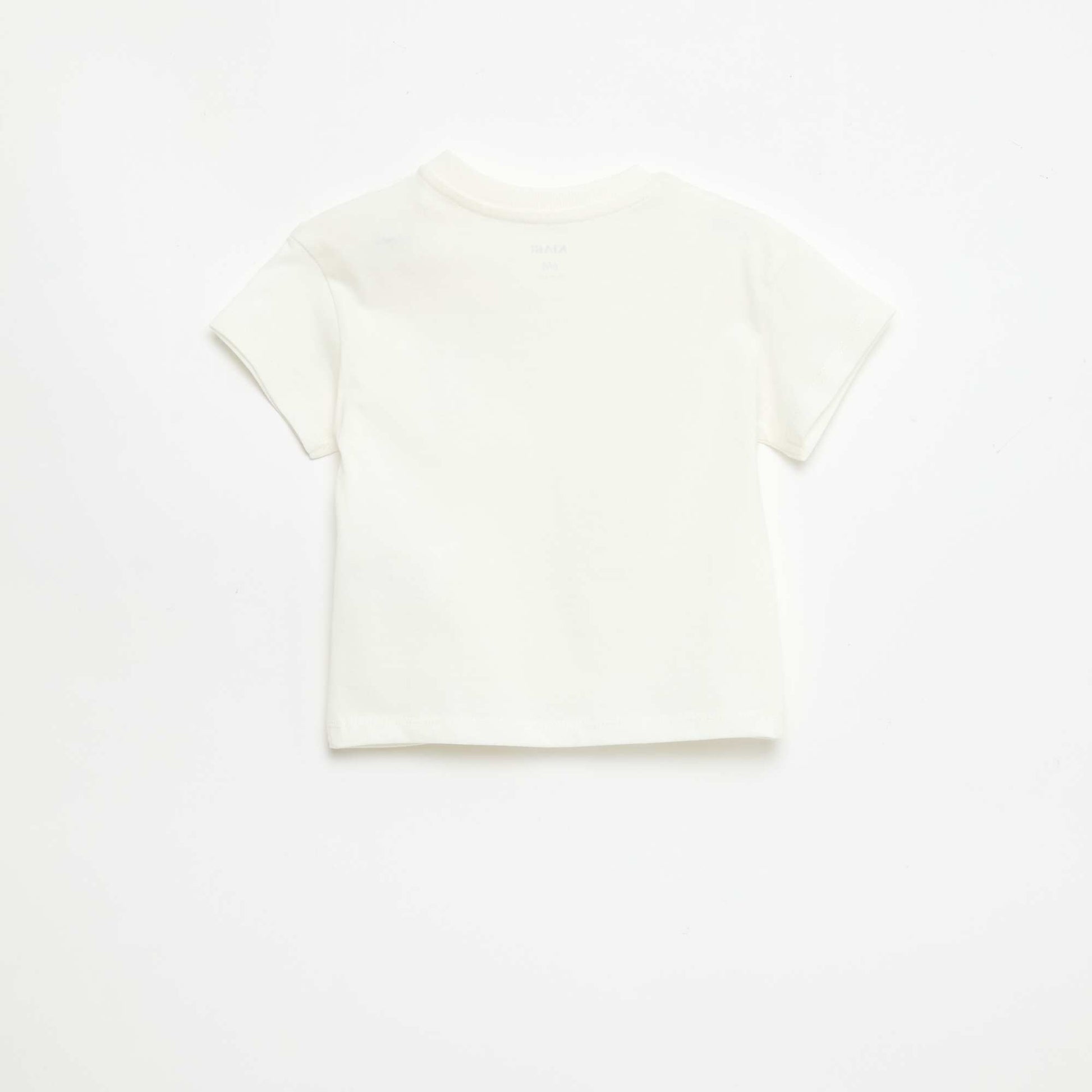 T-shirt manches courtes en jersey coton avec patch poitrine ROUGE