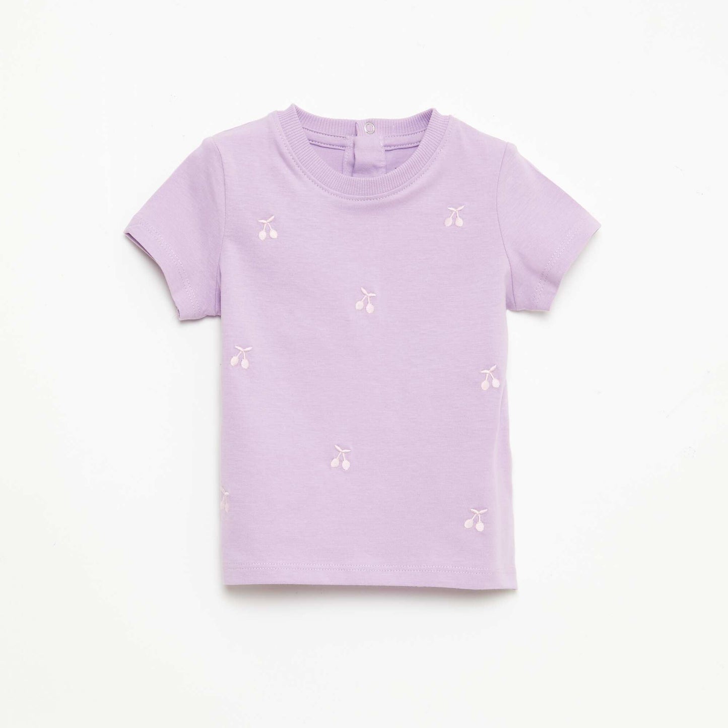 Tee-shirt à manches courtes avec broderies VIOLET