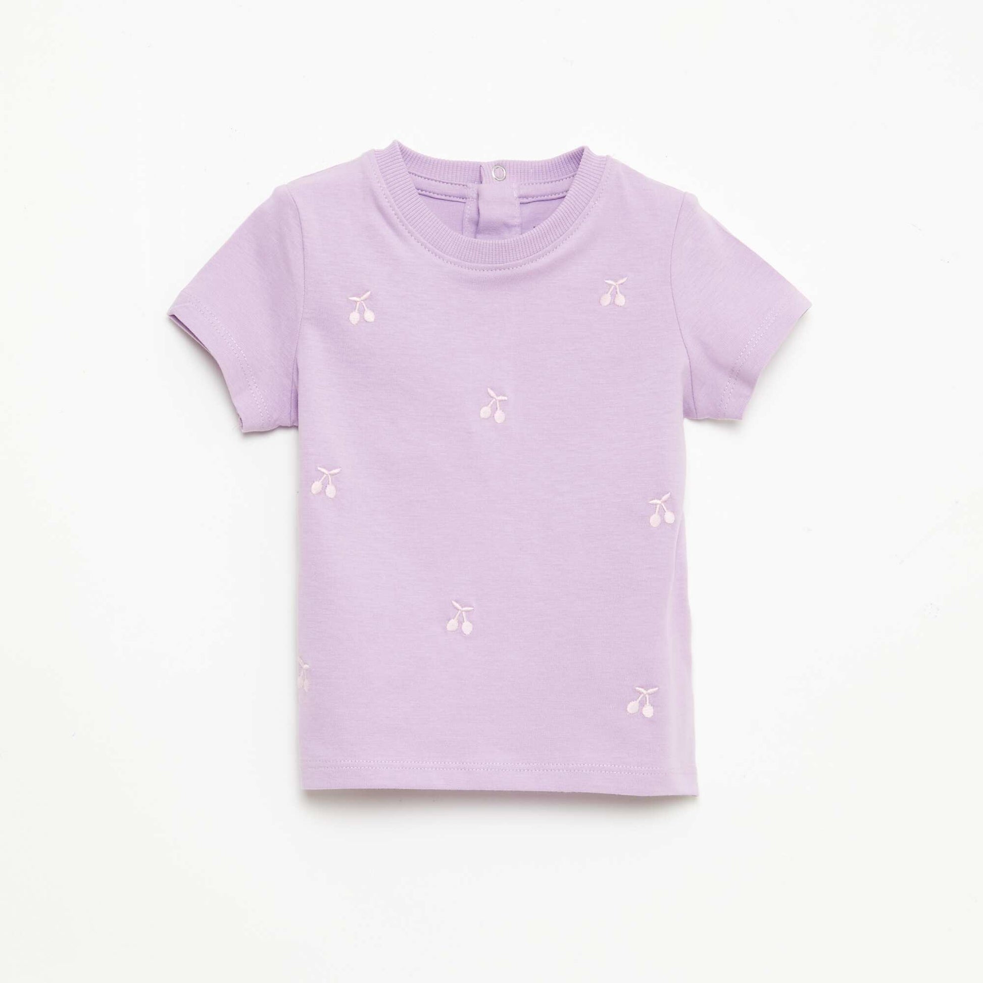 Tee-shirt à manches courtes avec broderies VIOLET