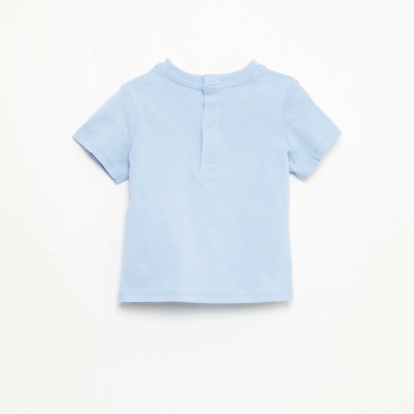 Tee-shirt à manches courtes avec broderies BLEU