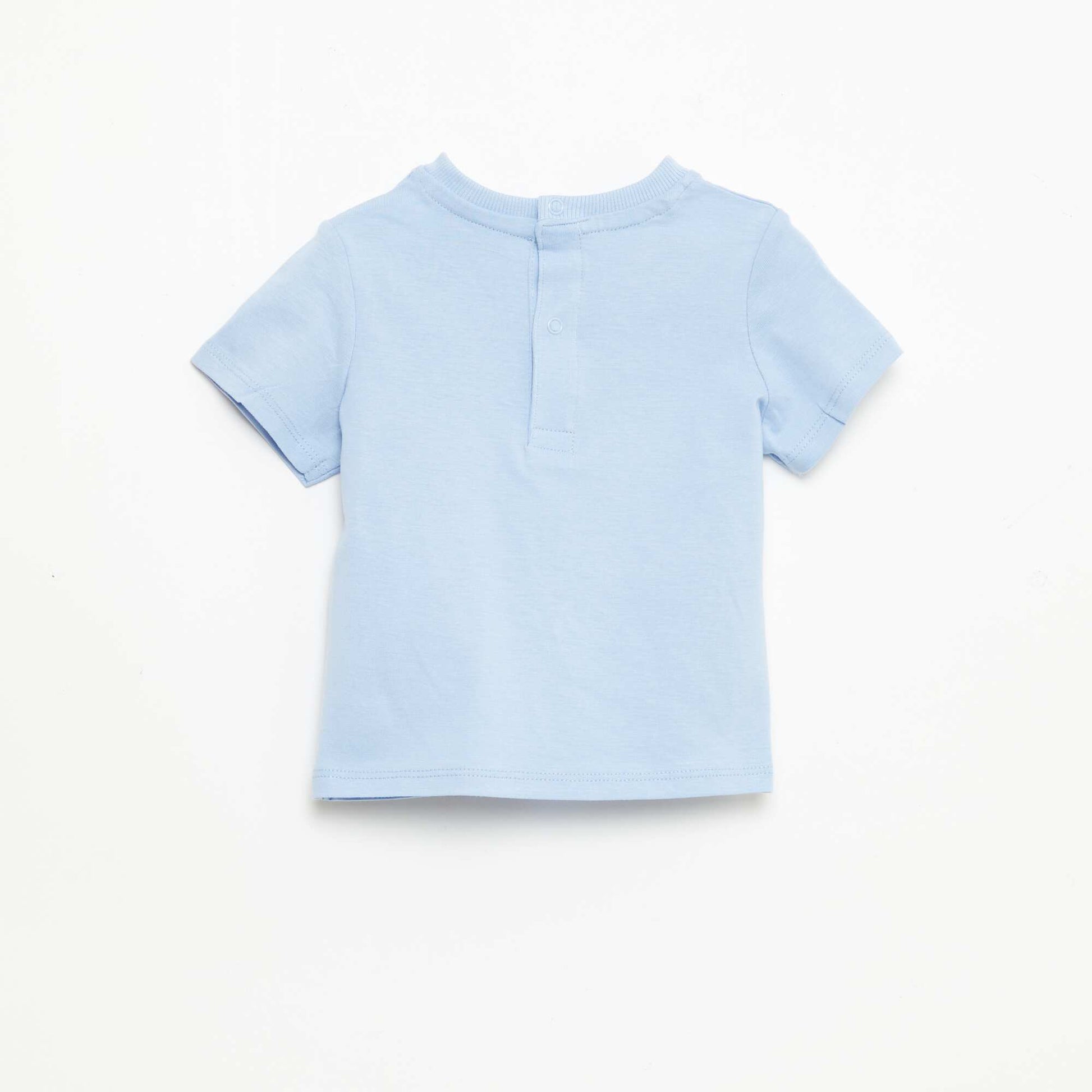 Tee-shirt à manches courtes avec broderies BLEU