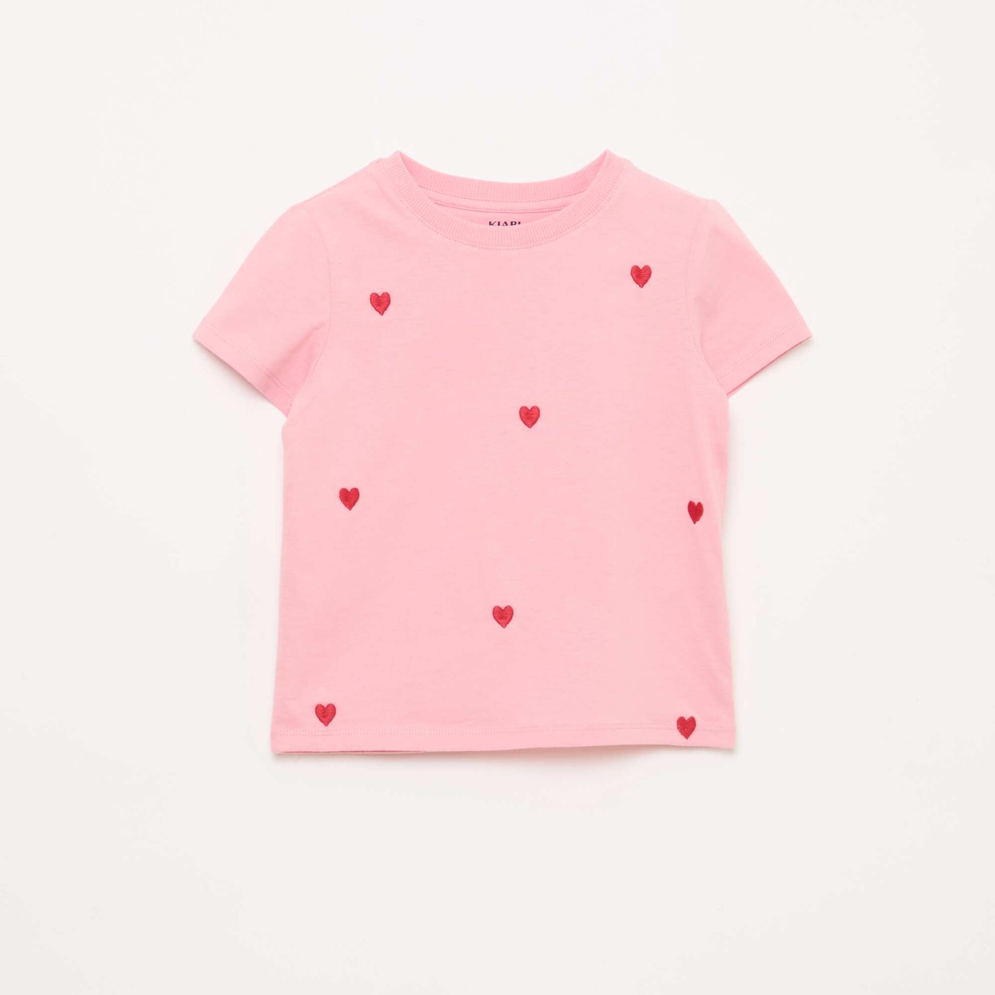 Tee-shirt à manches courtes avec broderies ROSE