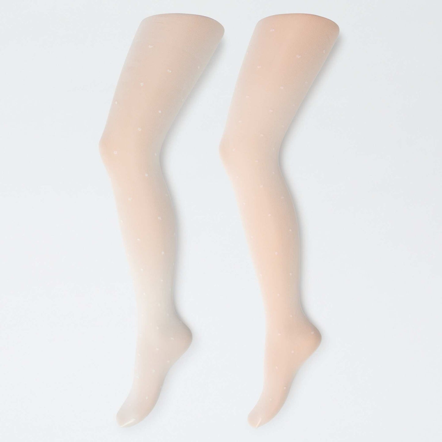 Lot de 2 collants légers imprimés BLANC/ROSE