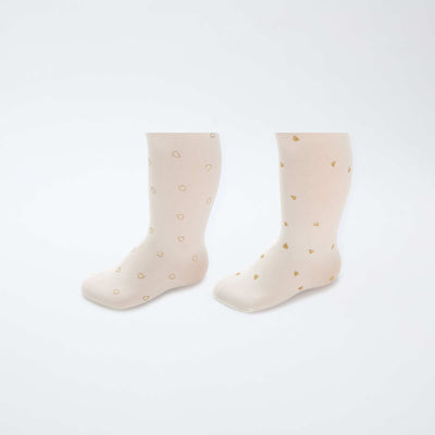Lot de 2 collants légers imprimés BLANC