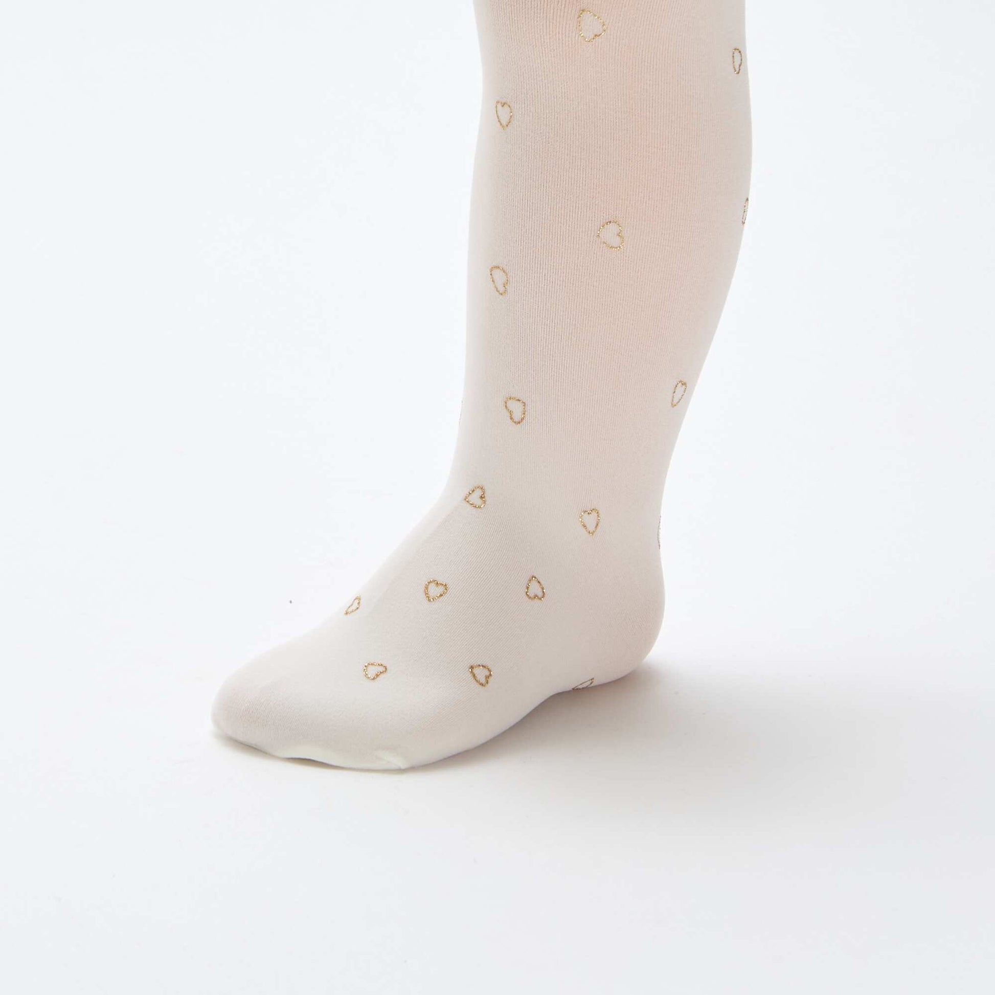 Lot de 2 collants légers imprimés BLANC